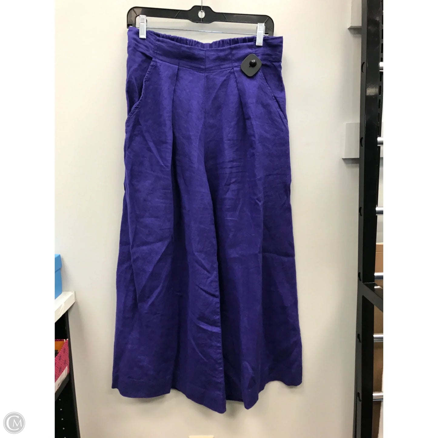 Pants Linen By Flax In Purple, Size: S