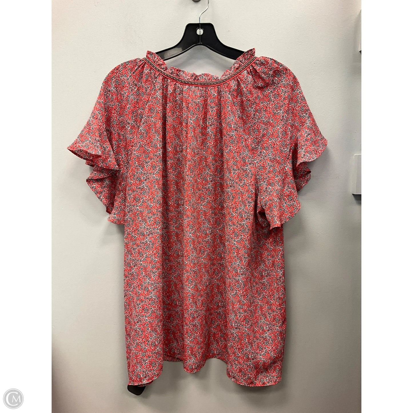Top Short Sleeve By Max Studio In Floral Print, Size: 1x