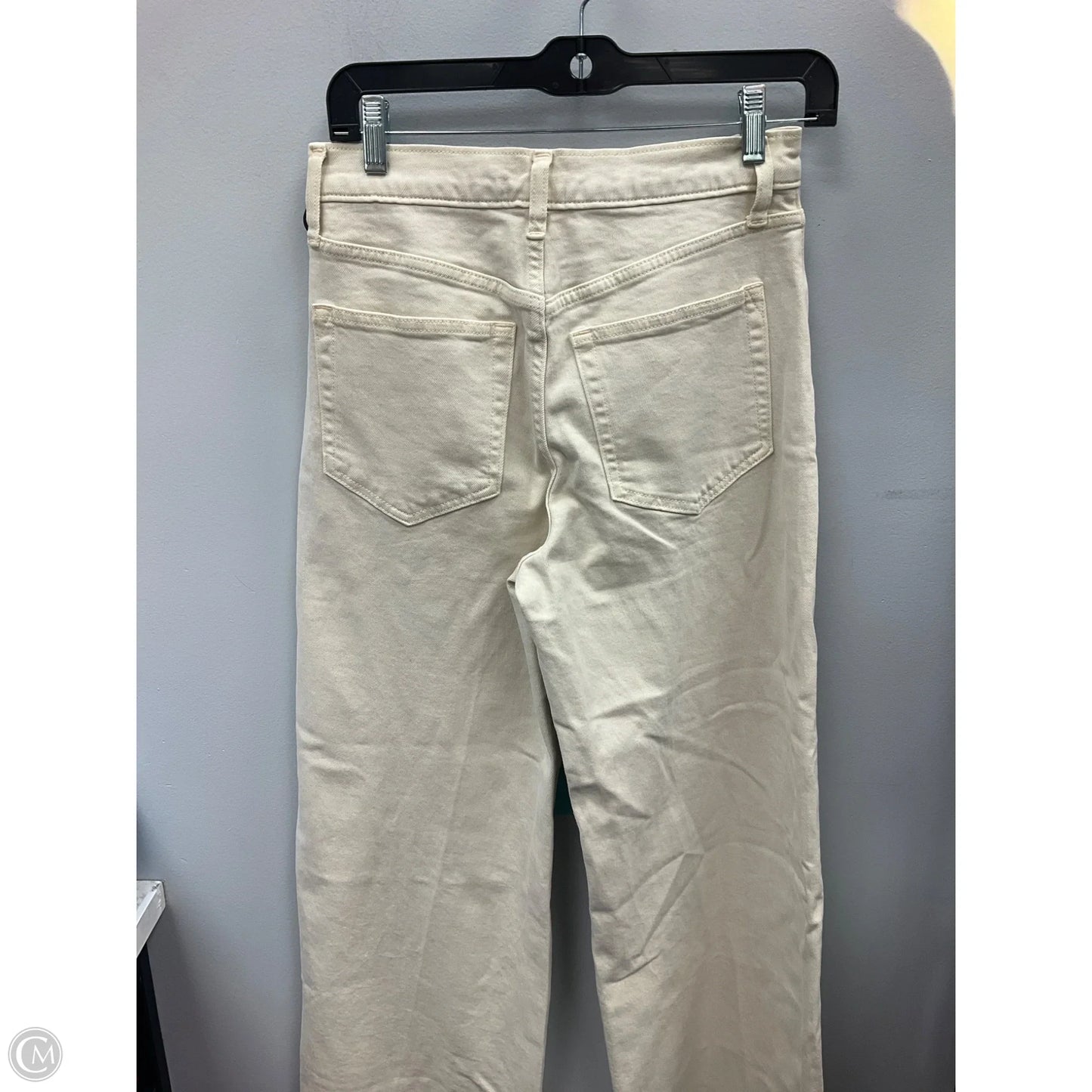 Jeans Wide Leg By Gap In Cream, Size: 2