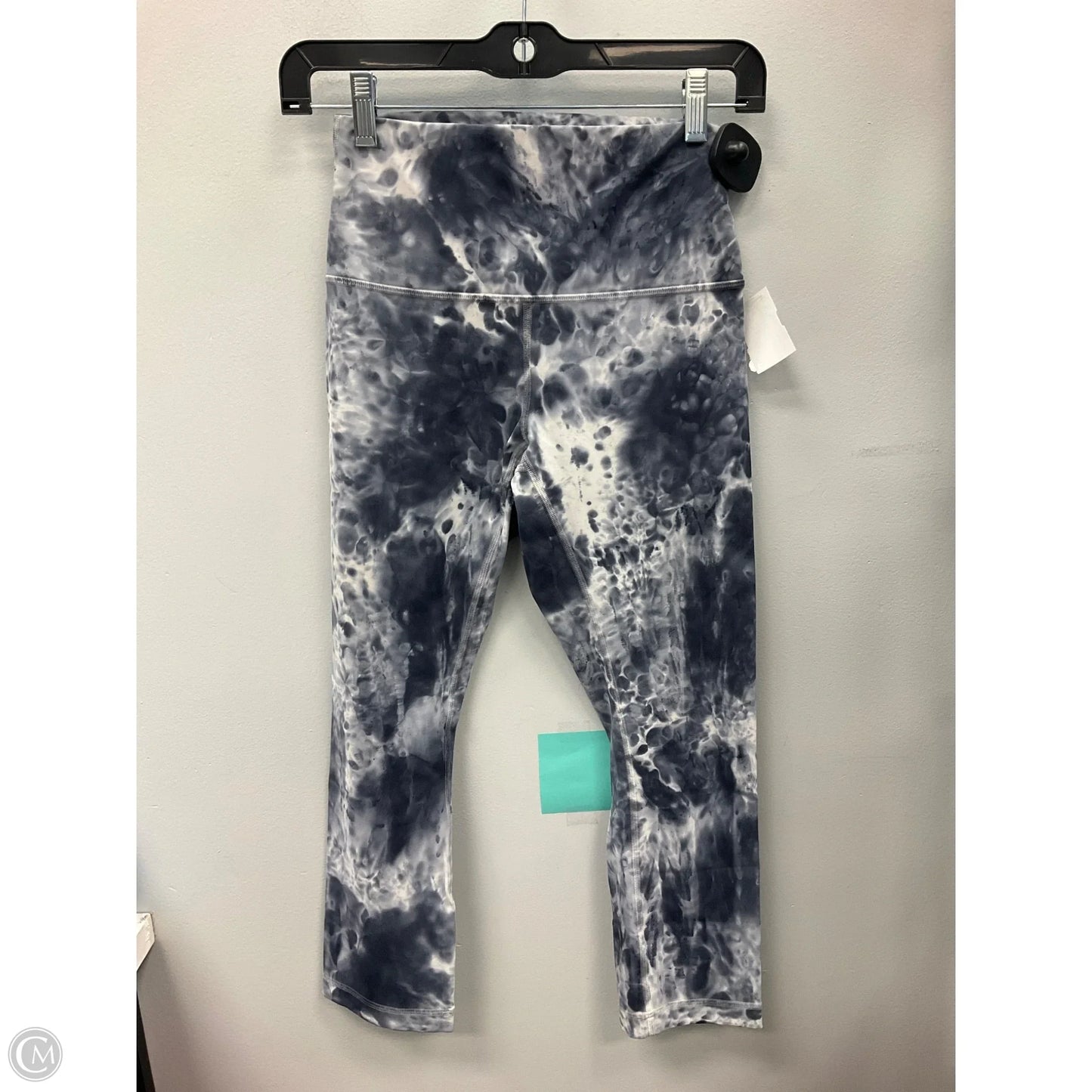 Athletic Capris By Lululemon In Grey & White, Size: 4