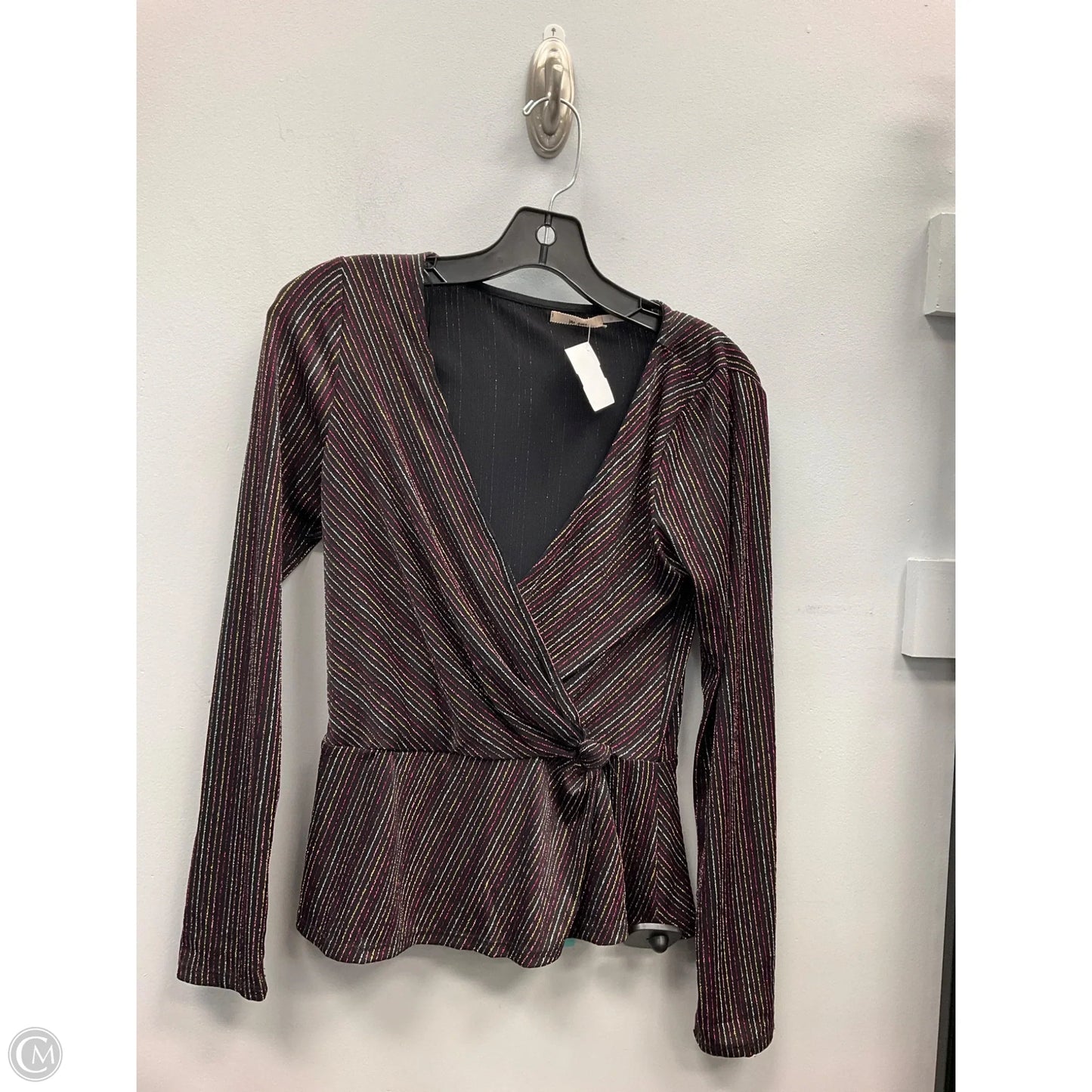 Top Long Sleeve By Mi Ami In Striped Pattern, Size: M