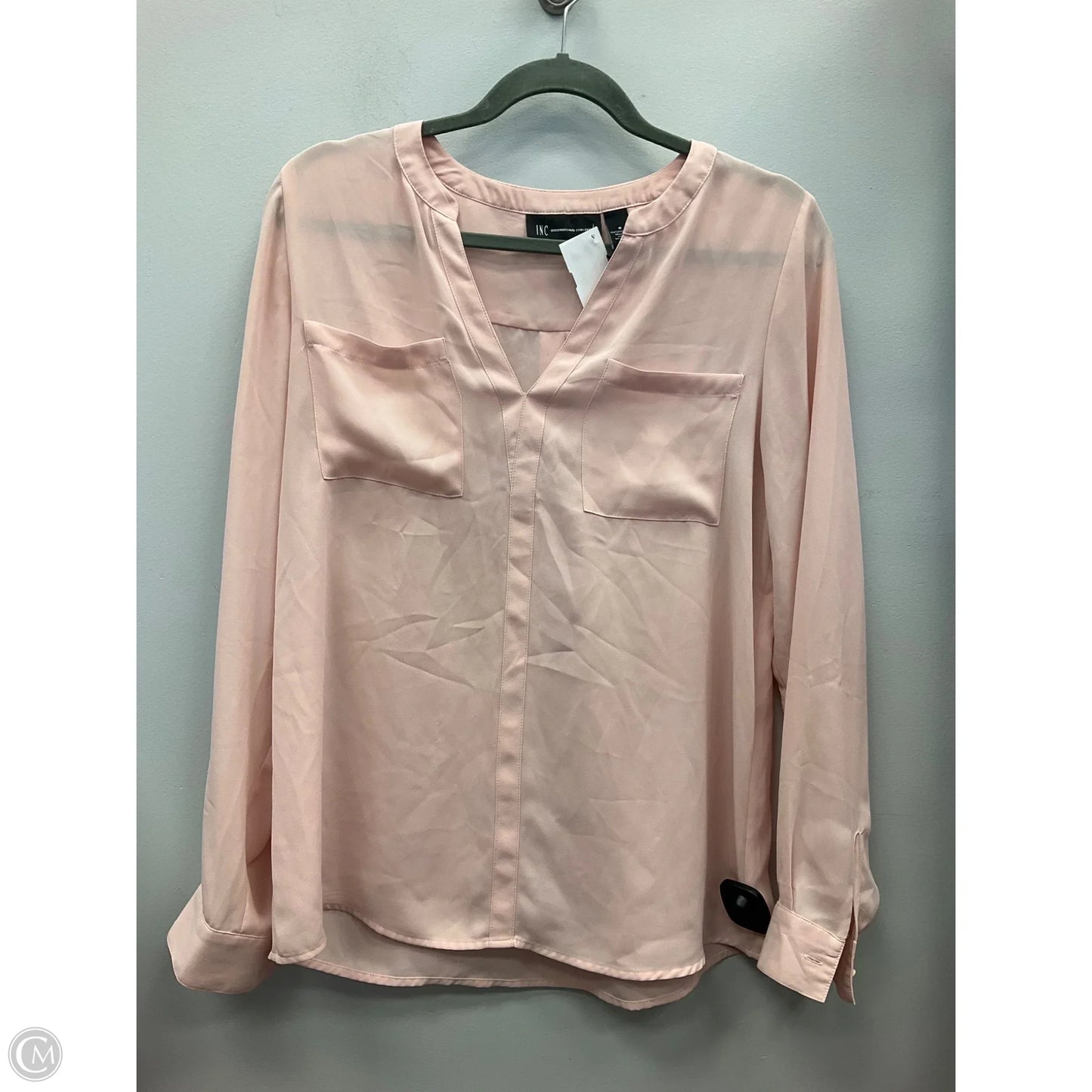 Top Long Sleeve By Inc In Pink, Size: 8