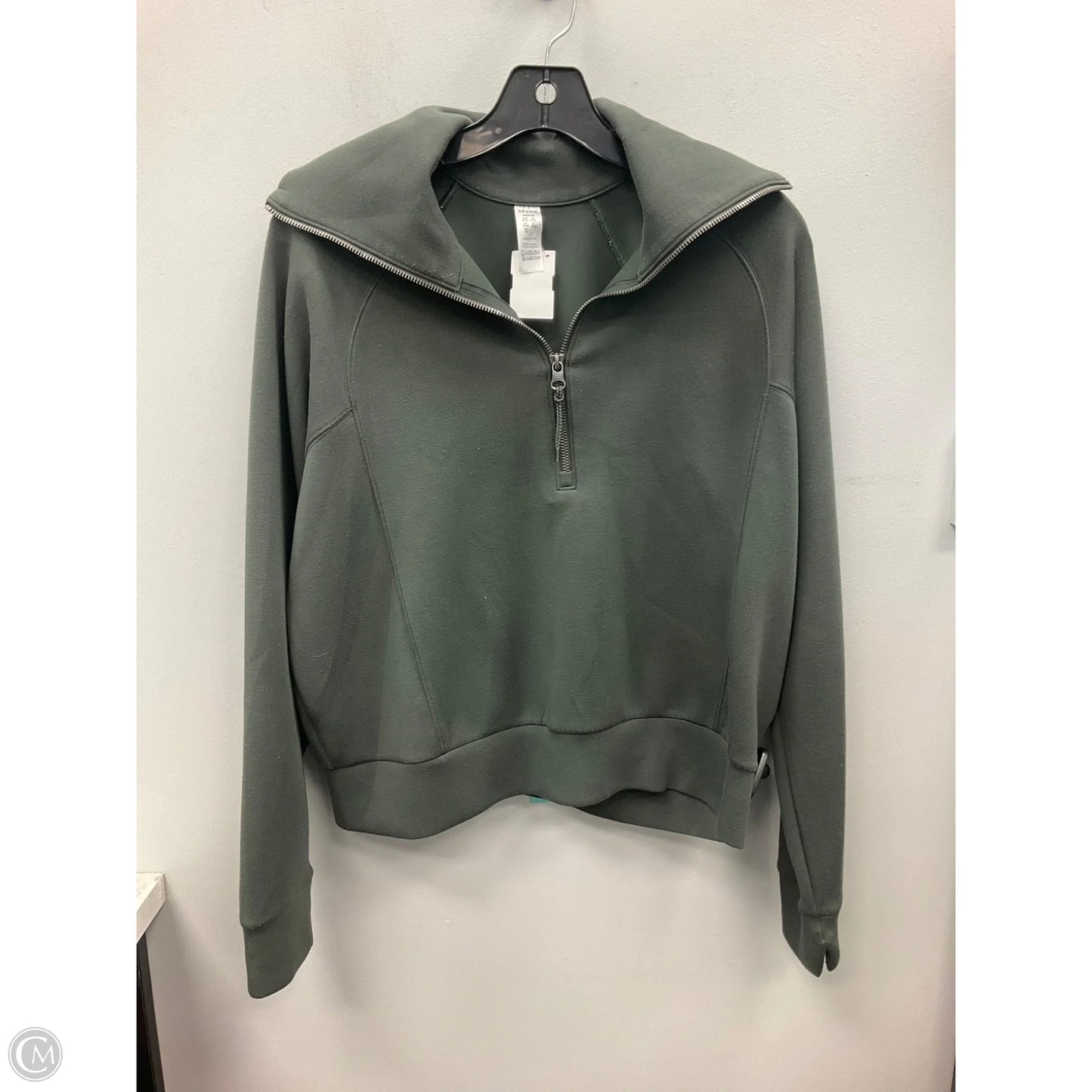 Top Long Sleeve By Spanx In Green, Size: M