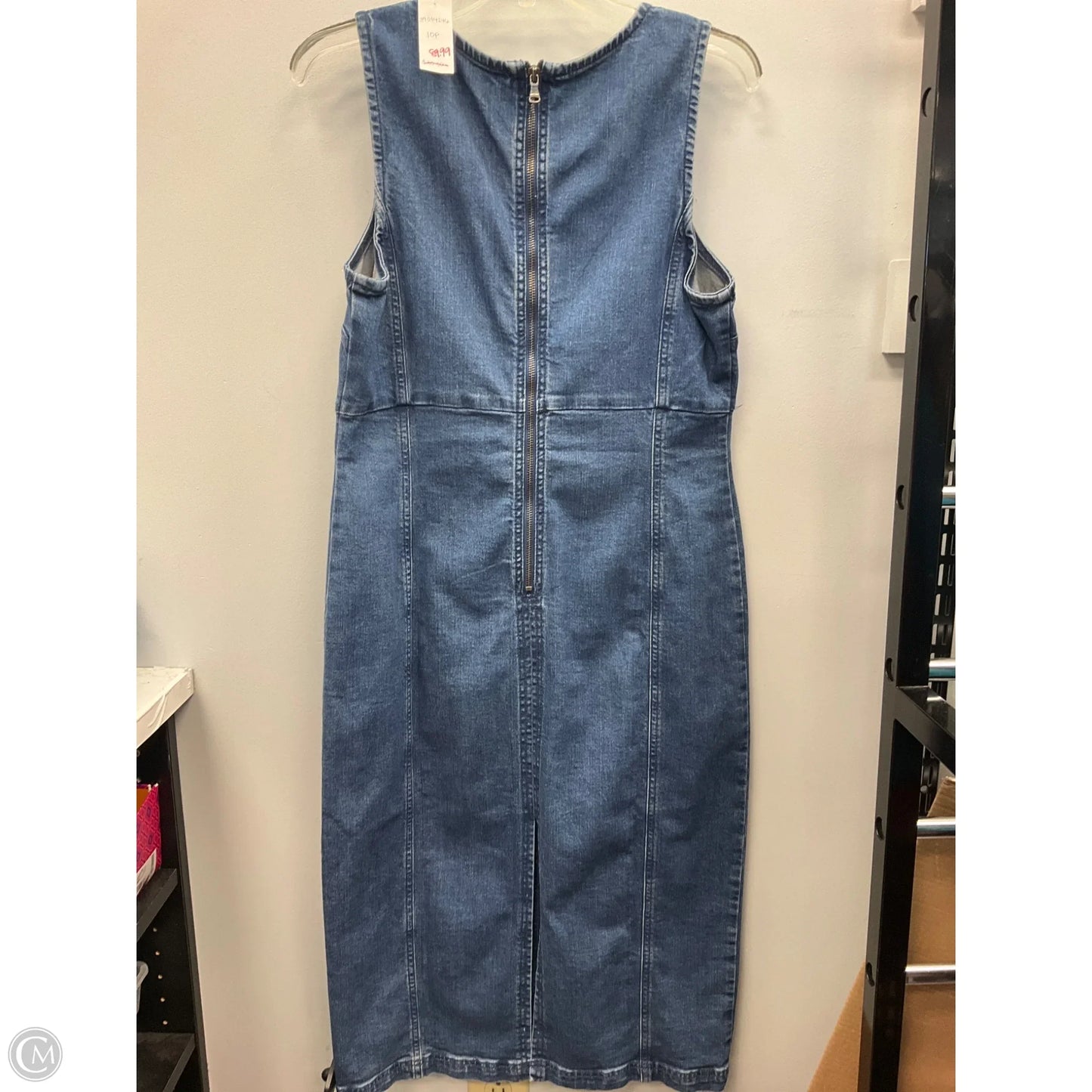 Dress Casual Maxi By Loft In Blue Denim, Size: 10p