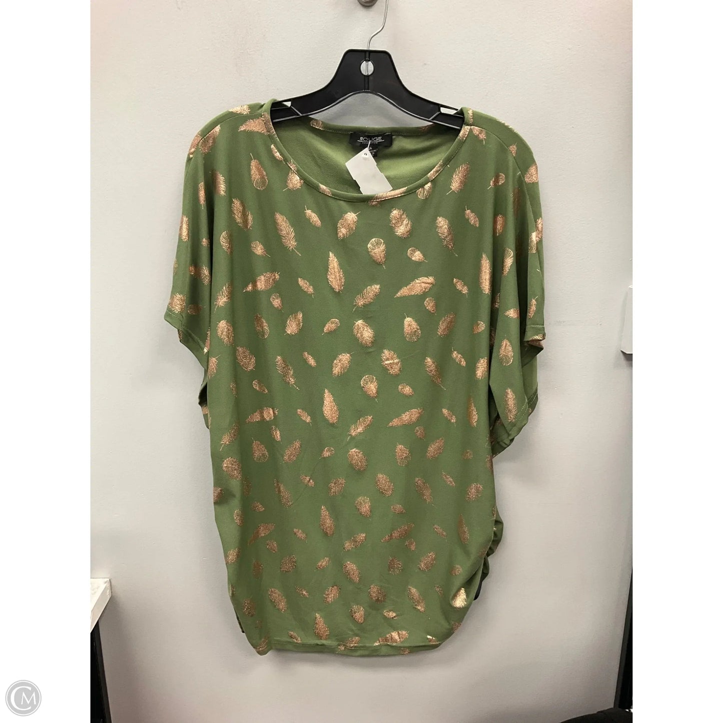 Top Short Sleeve By Rouge In Green, Size: 2x