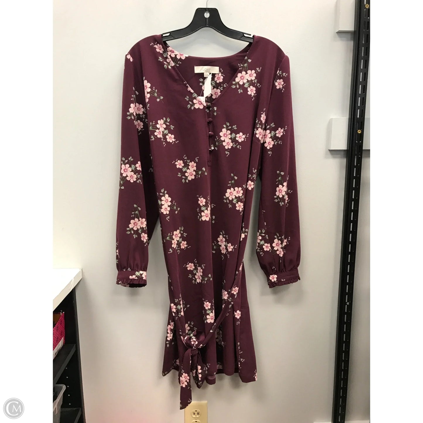 Dress Casual Short By Loft In Floral Print, Size: 14