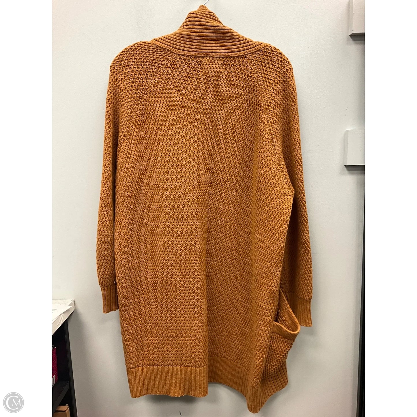 Sweater Cardigan By Pact In Gold, Size: M