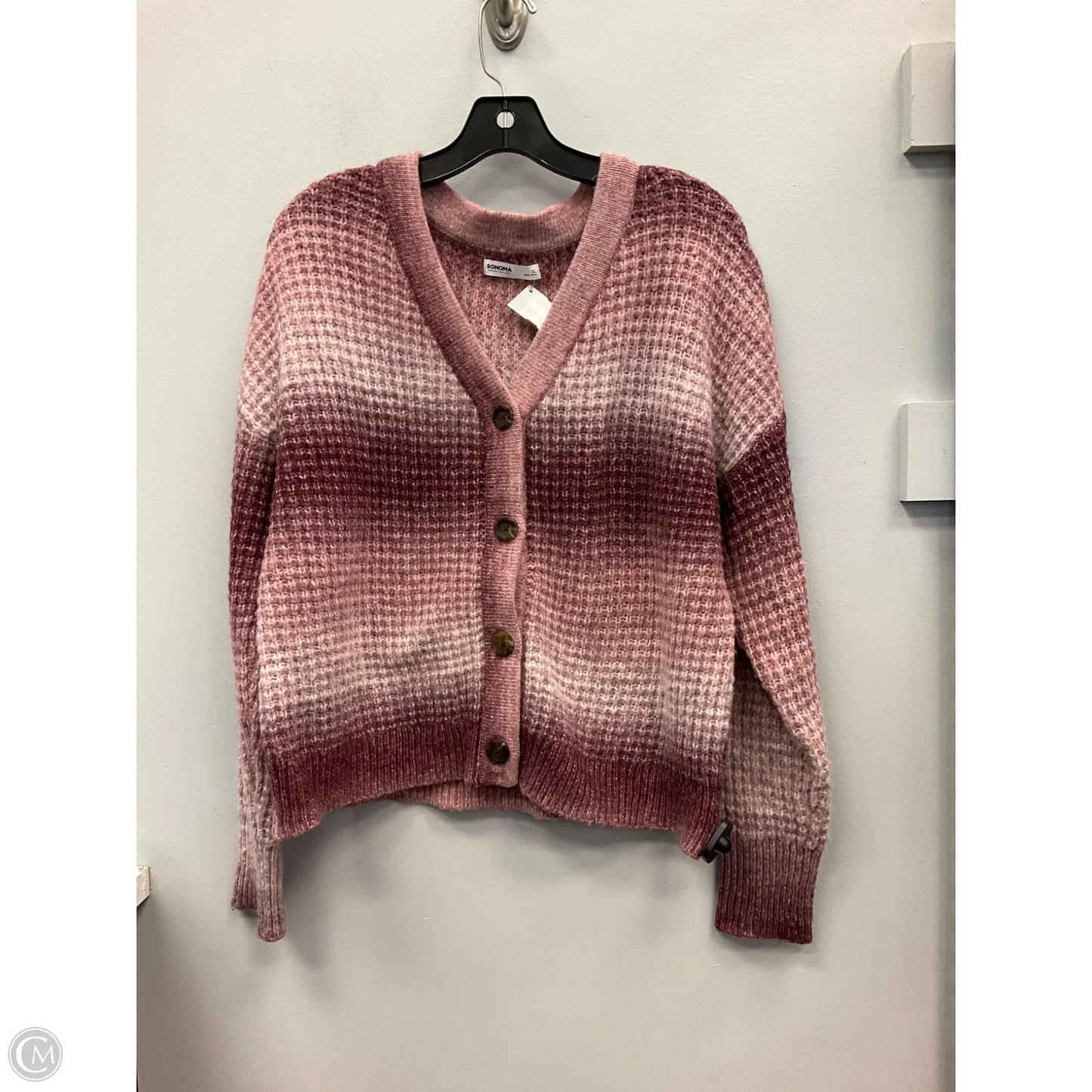 Sweater Cardigan By Sonoma In Pink, Size: Xl