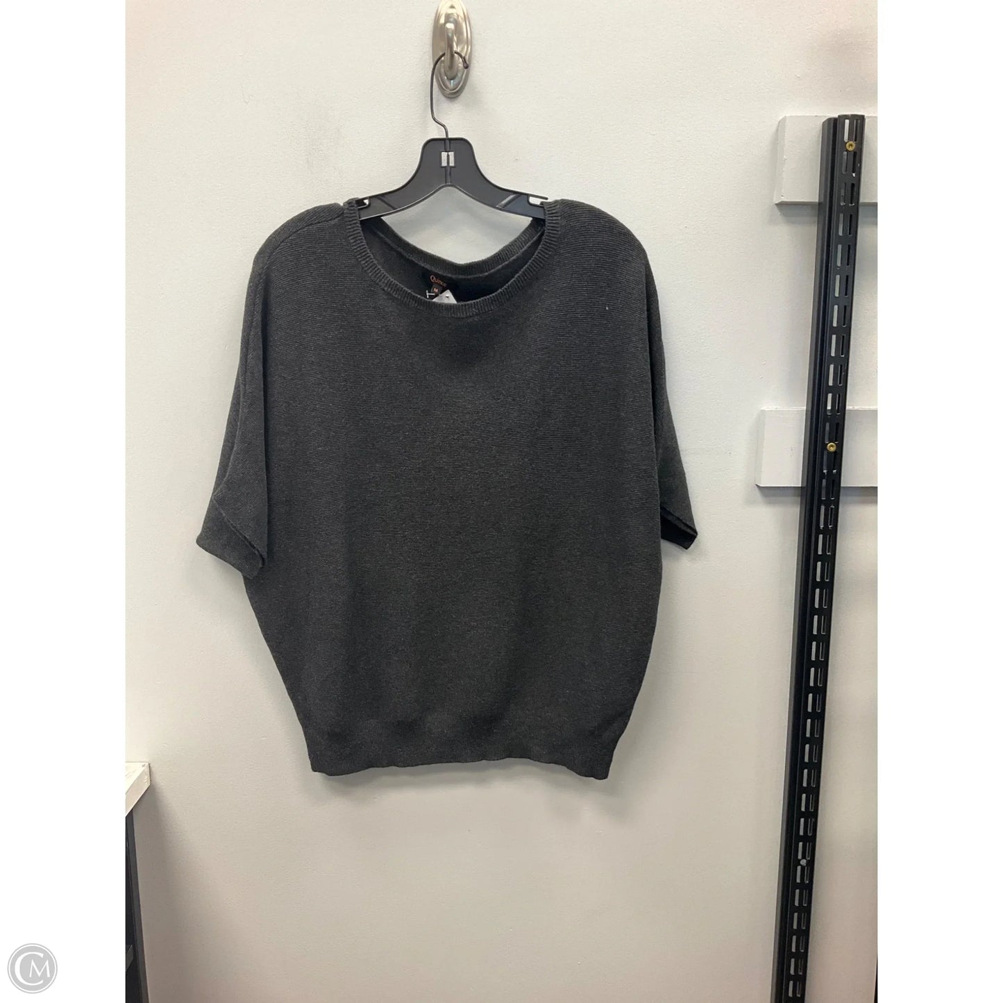 Sweater Short Sleeve By Quince In Grey, Size: M