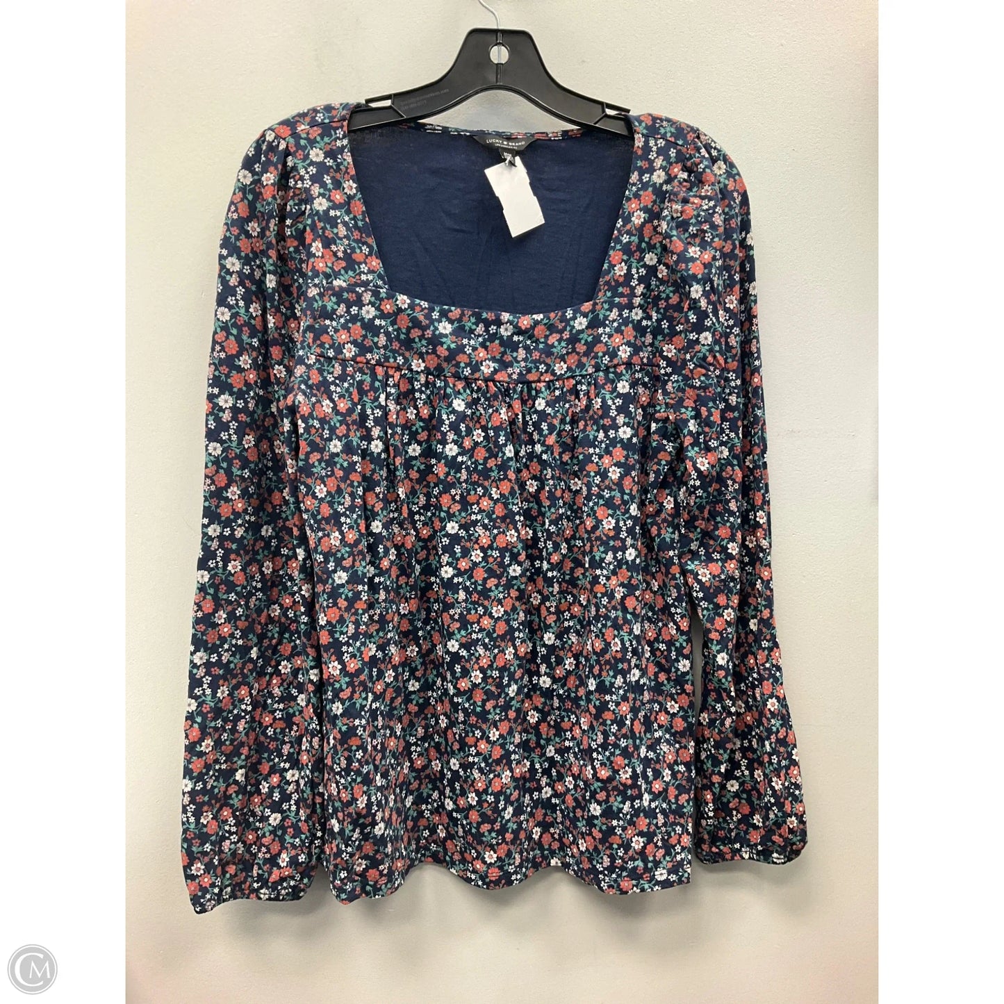 Top Long Sleeve By Lucky Brand In Floral Print, Size: M