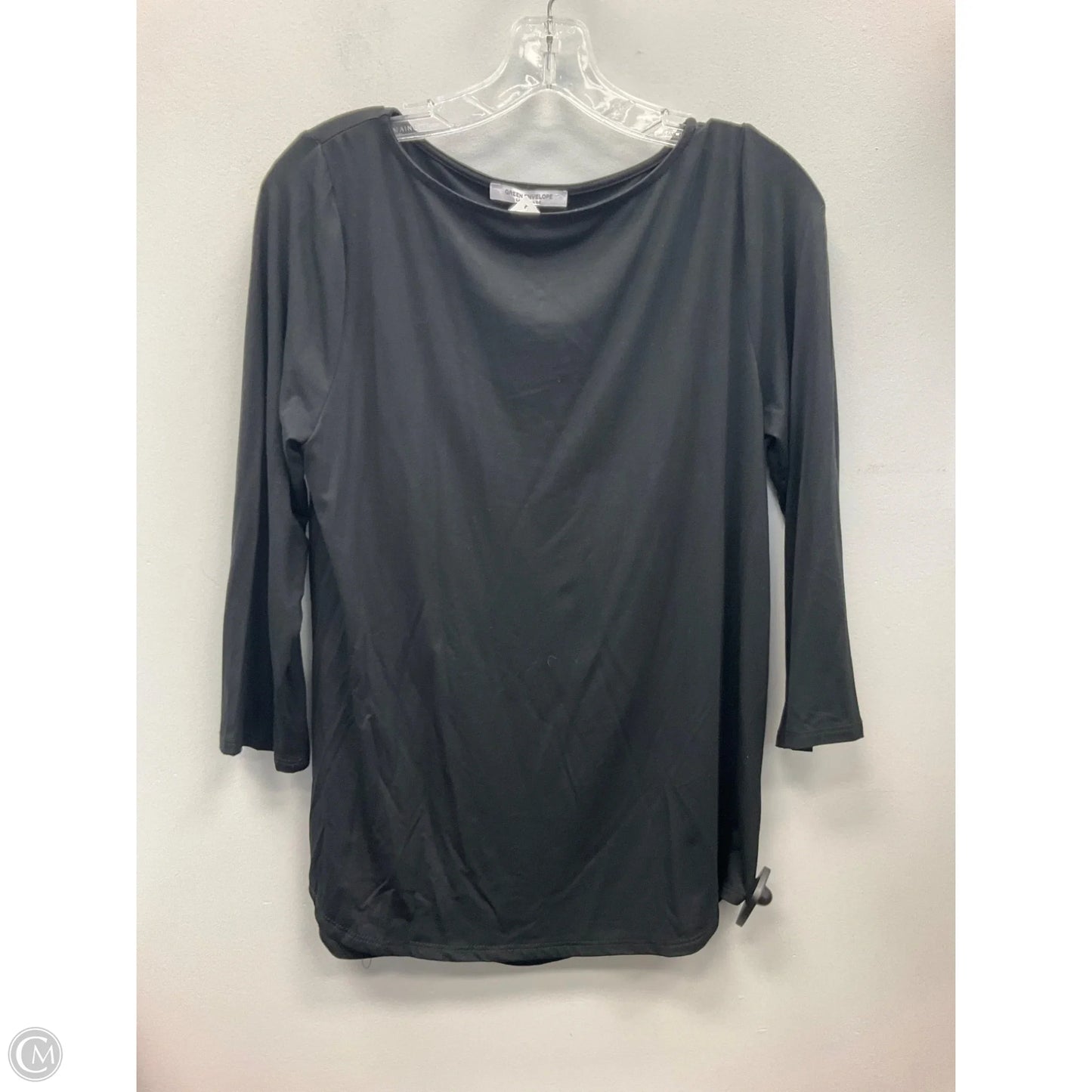 Top 3/4 Sleeve By Green Envelope In Black, Size: M