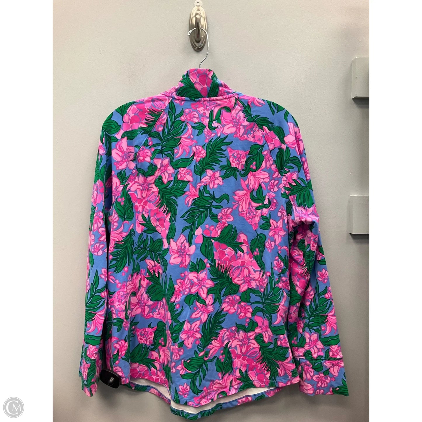 Top Long Sleeve Designer By Lilly Pulitzer In Blue & Pink, Size: Xl