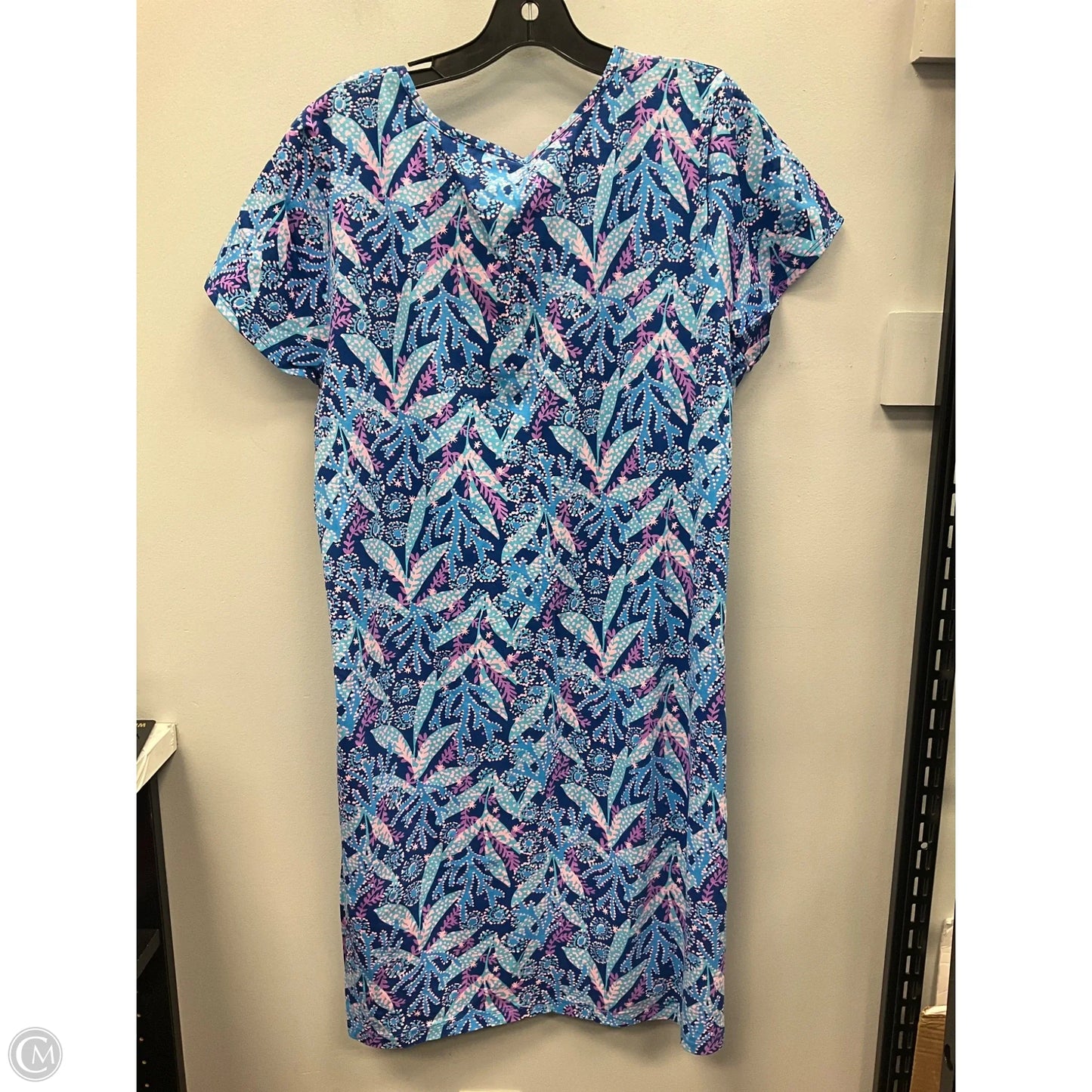 Swimwear Cover-up Designer By Lilly Pulitzer In Blue & Pink, Size: Xxl