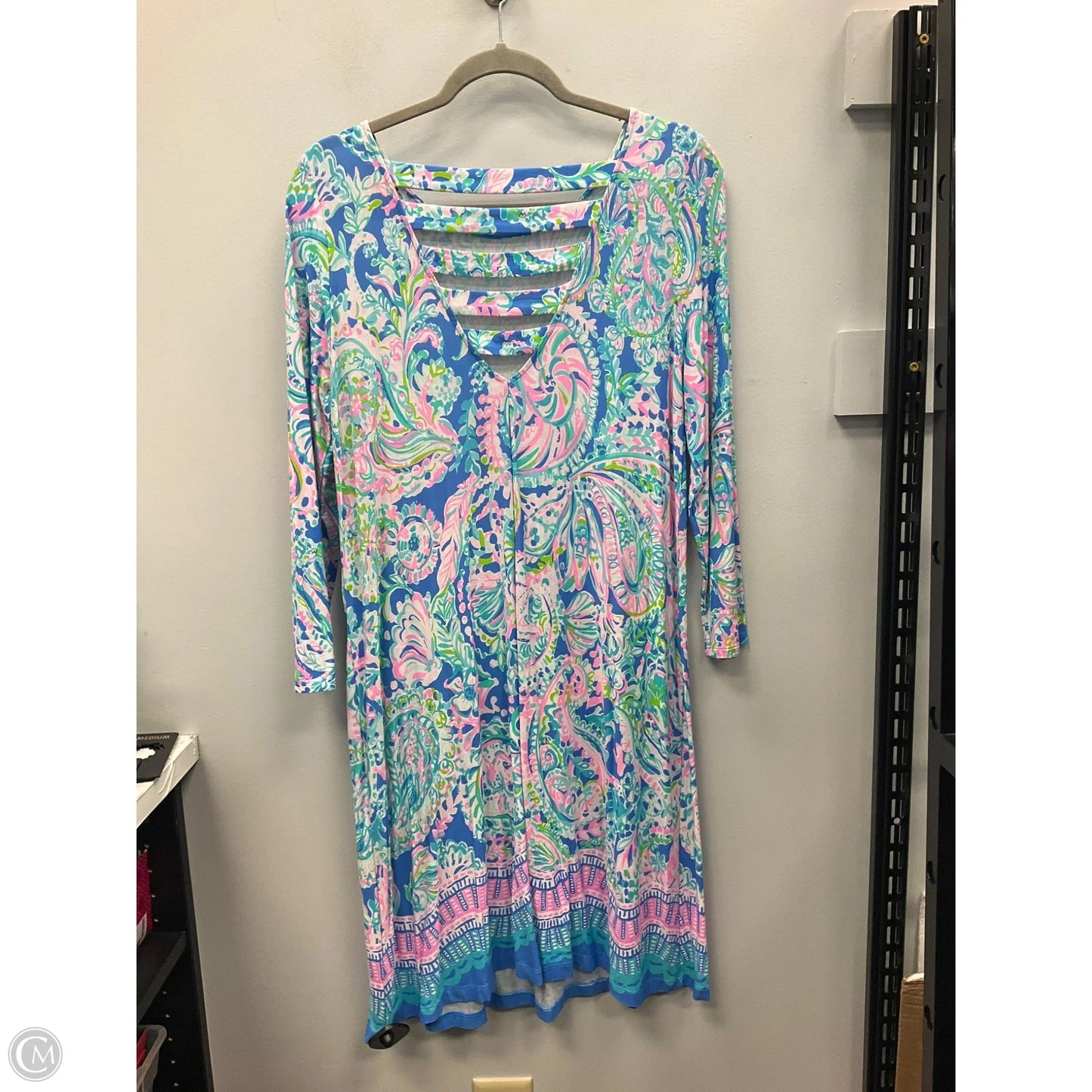 Dress Designer By Lilly Pulitzer In Blue & Pink, Size: L