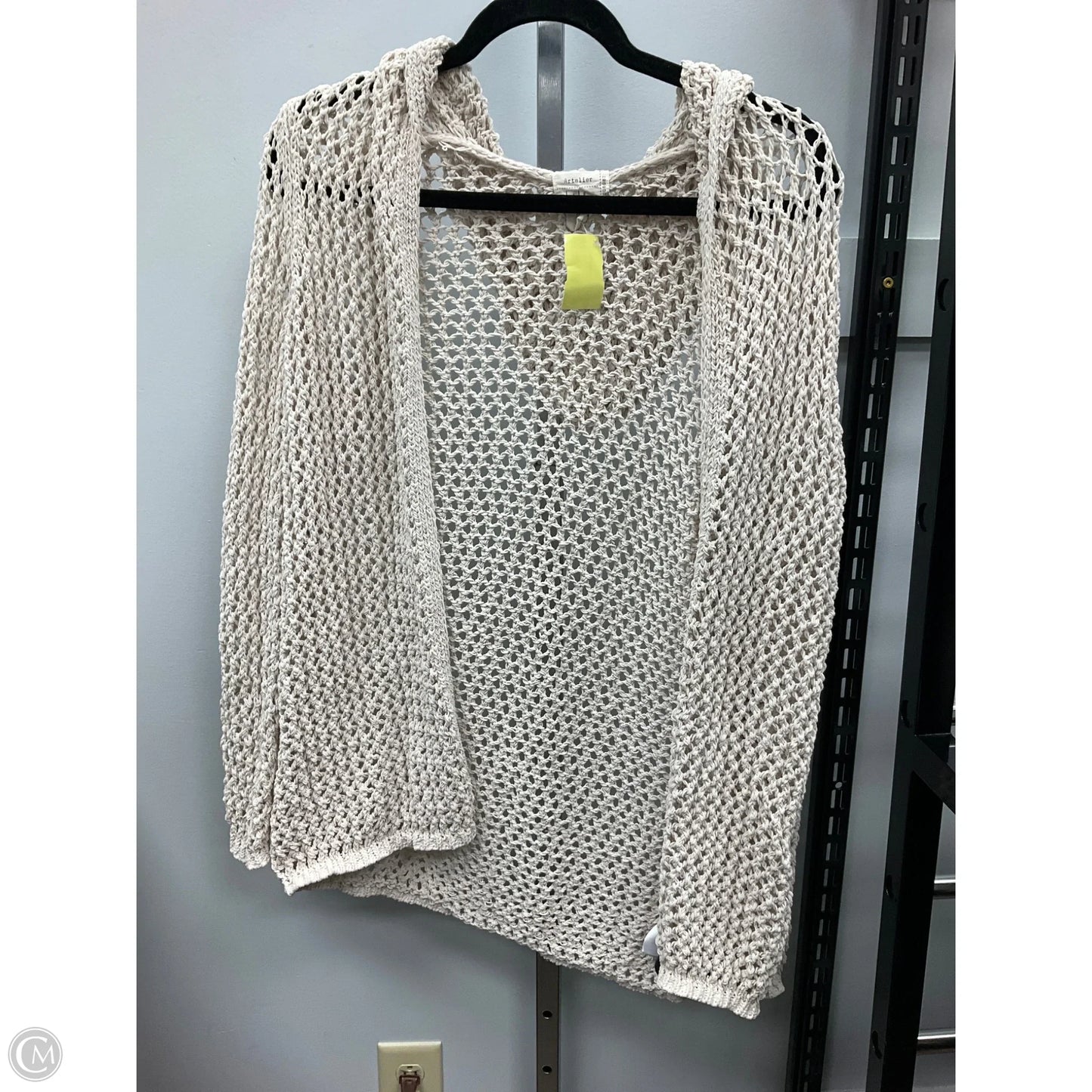 Sweater Cardigan By Nicole Miller In Beige, Size: S