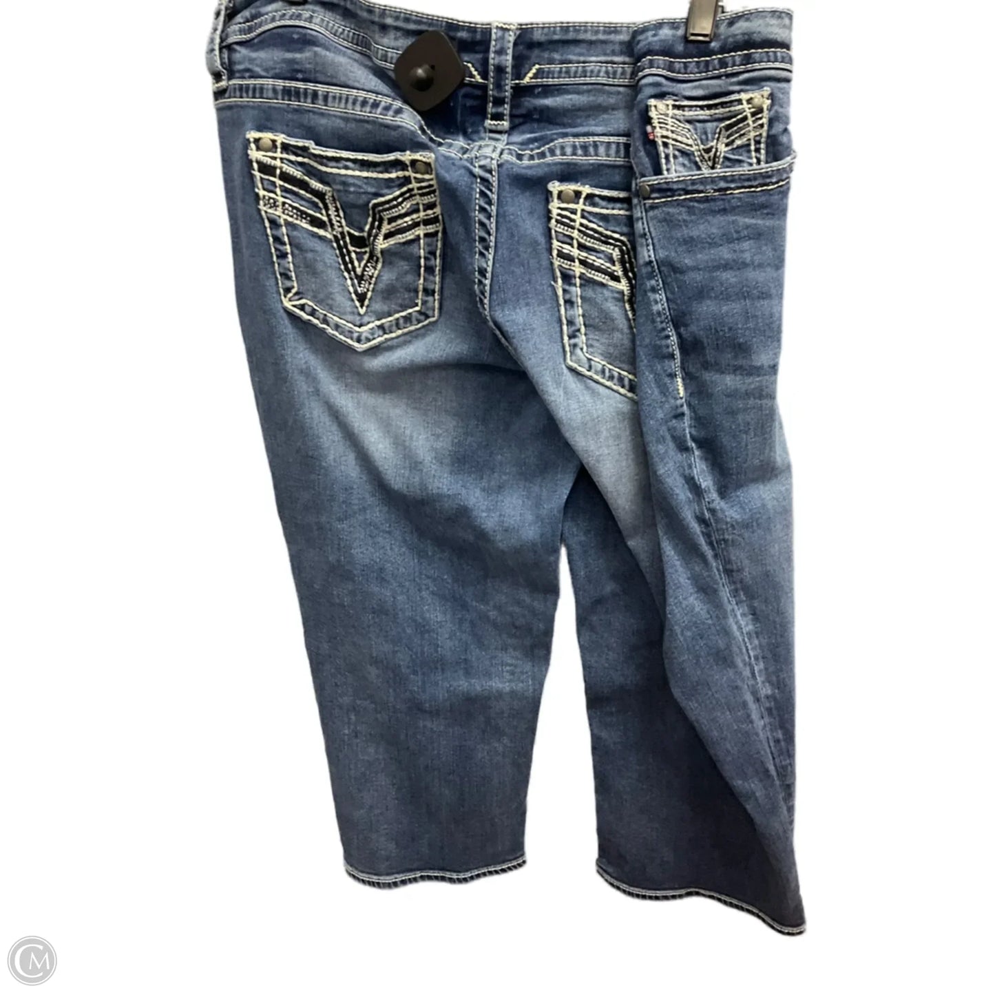 Capris By Vigoss In Blue Denim, Size: 20