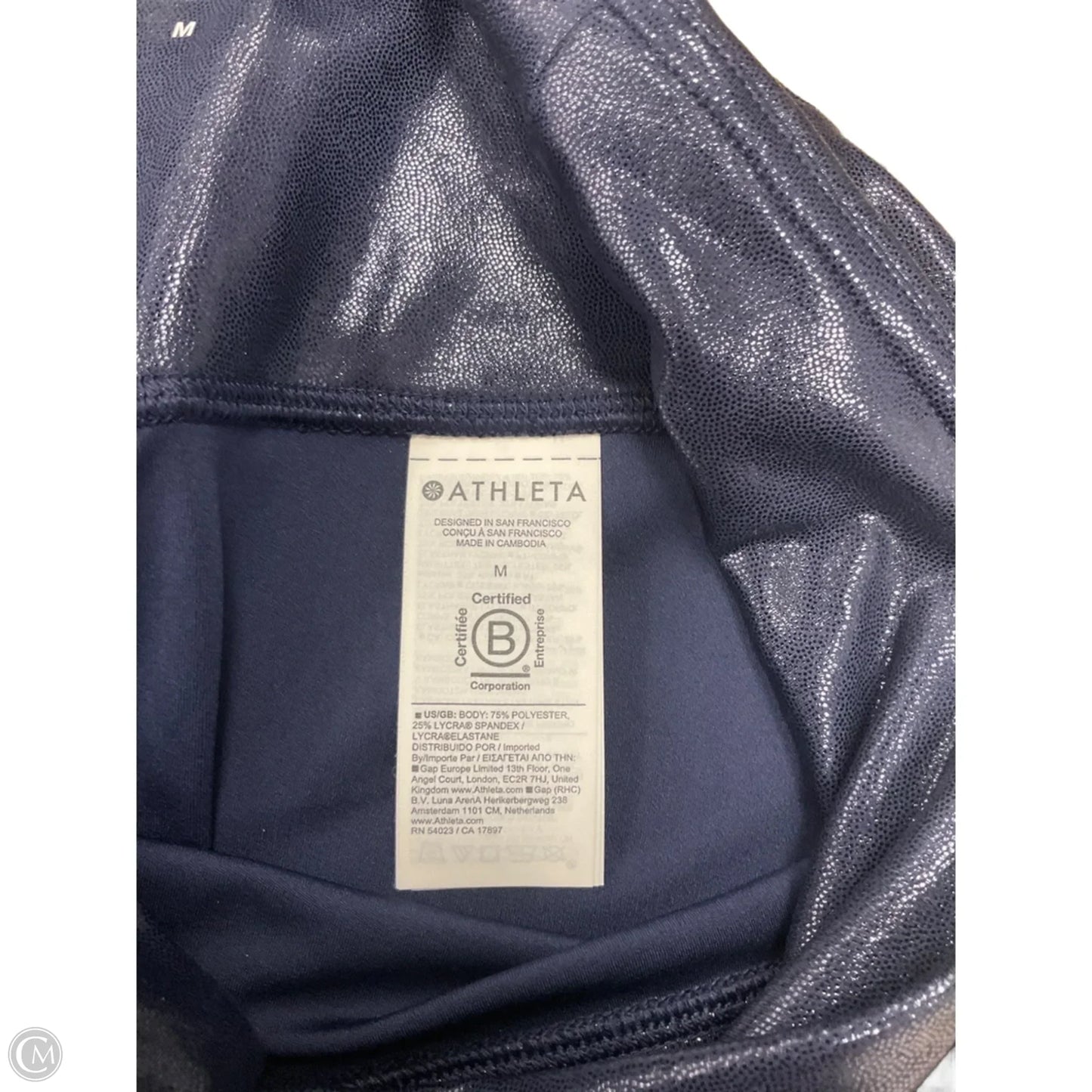 Athletic Leggings By Athleta In Blue, Size: M