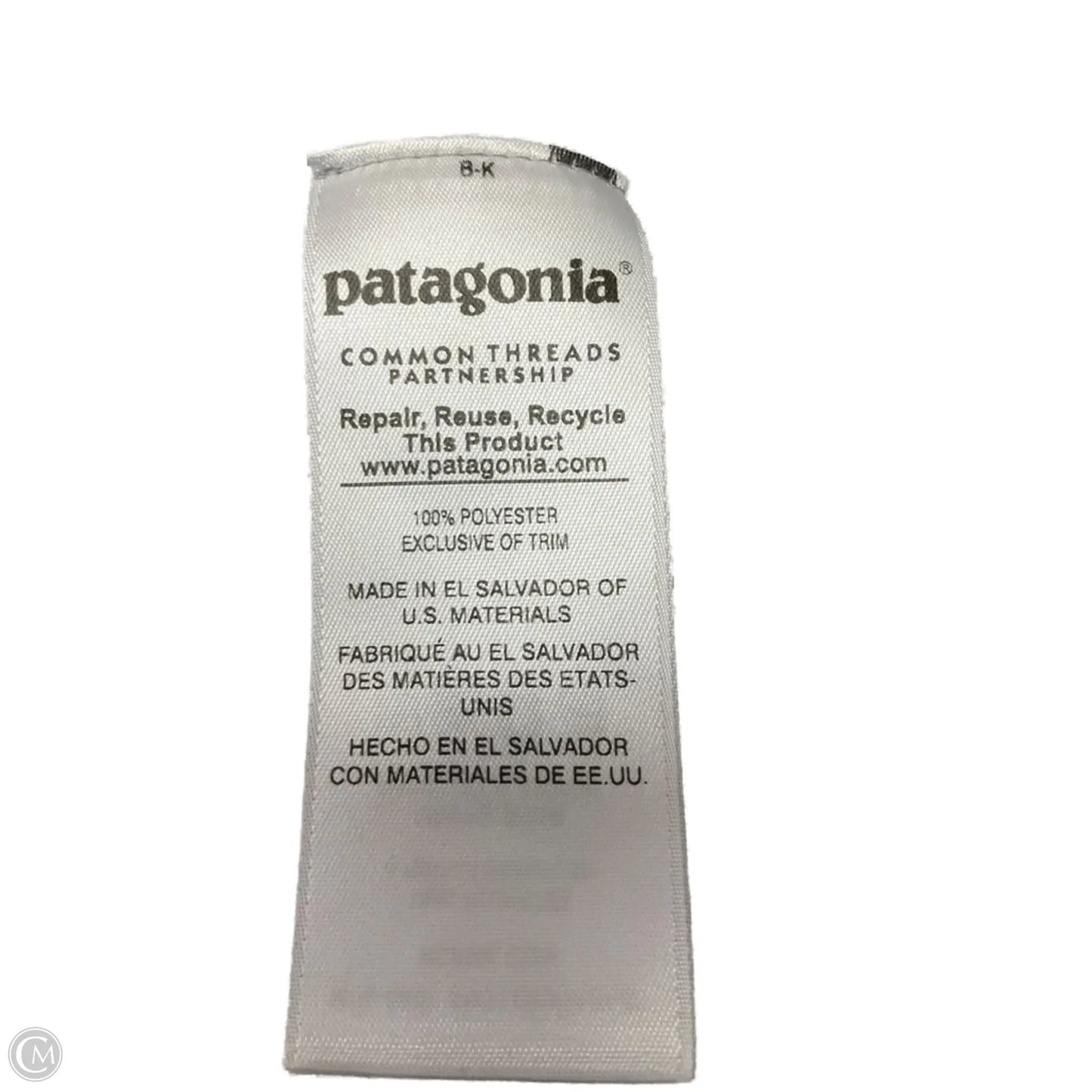 Athletic Top Long Sleeve Collar By Patagonia In Grey, Size: M