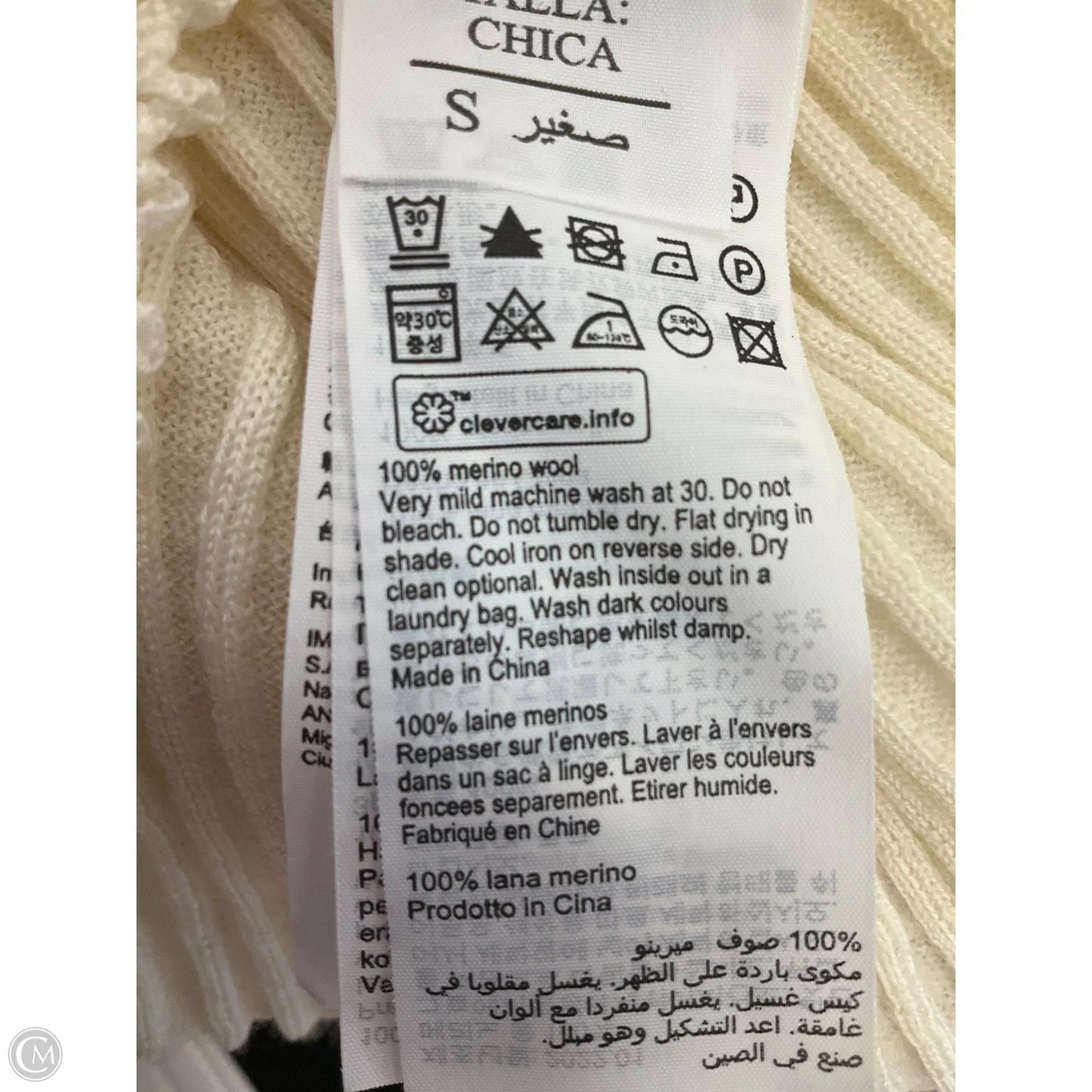 Top Long Sleeve By All Saints In Cream, Size: S