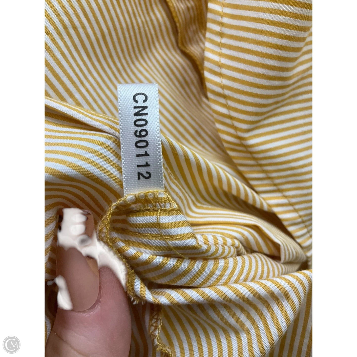 Blouse Long Sleeve By New York And Co In Yellow, Size: Xs