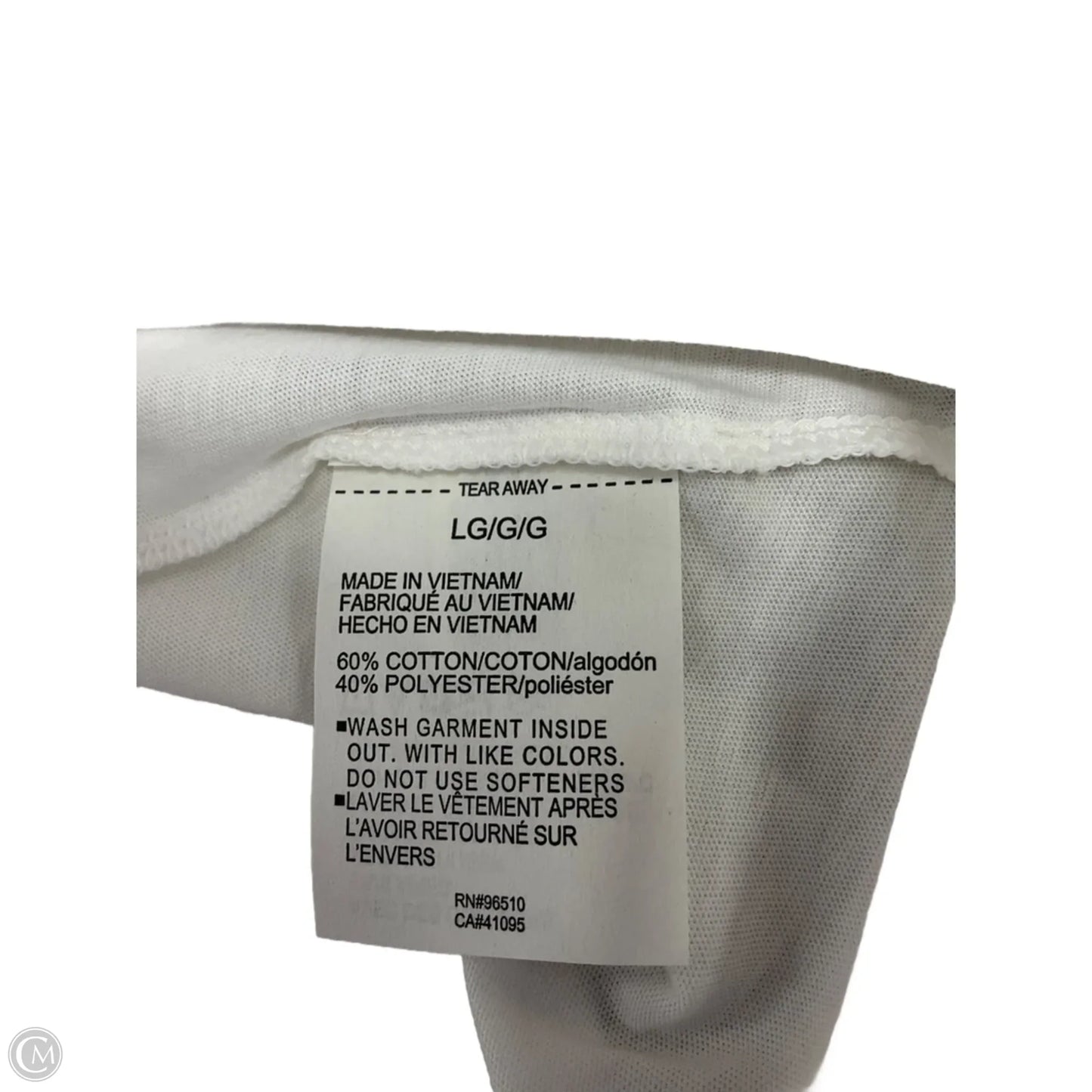 Athletic Top Short Sleeve By Under Armour In White, Size: L