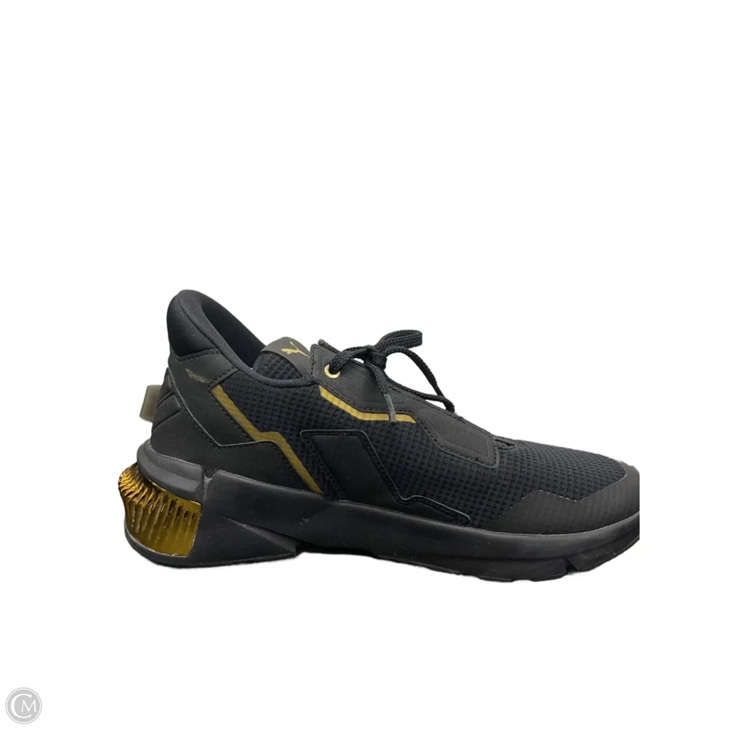 Shoes Athletic By Puma In Black & Gold, Size: 8