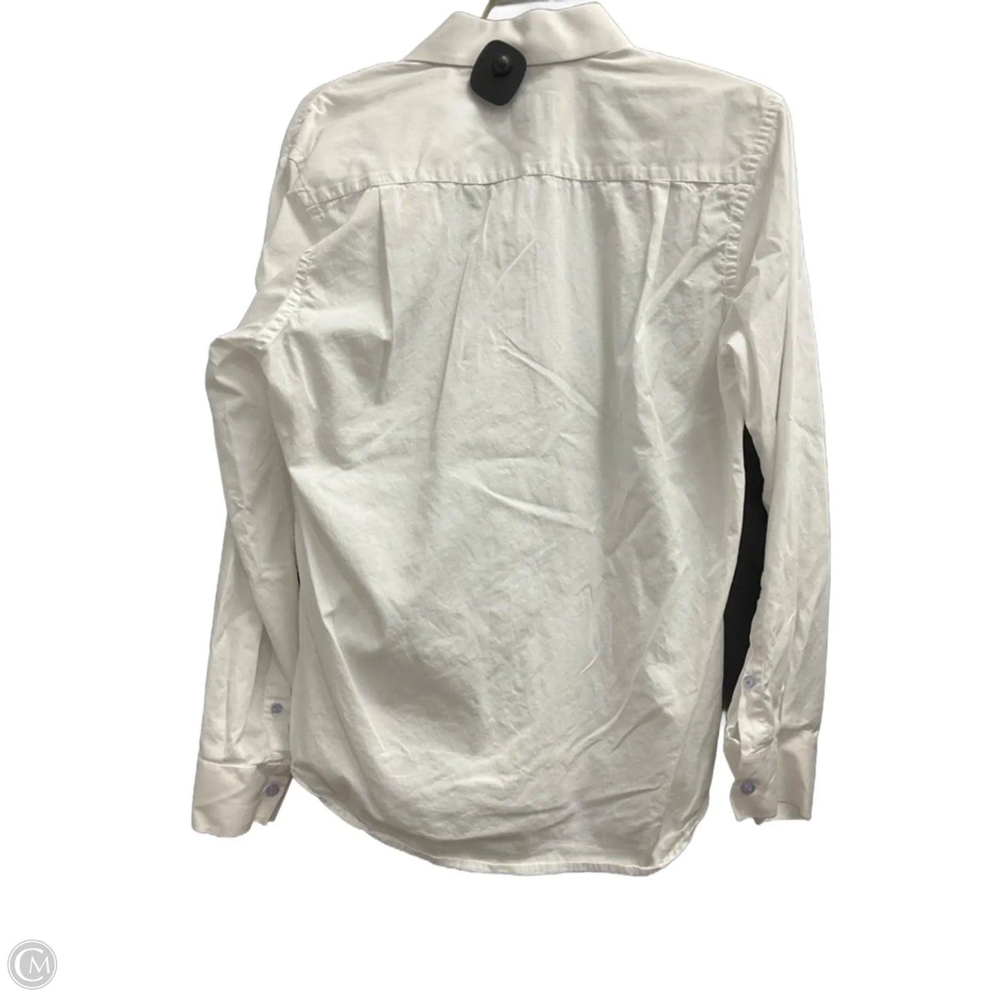 Blouse Luxury Designer By Versace In White, Size: M