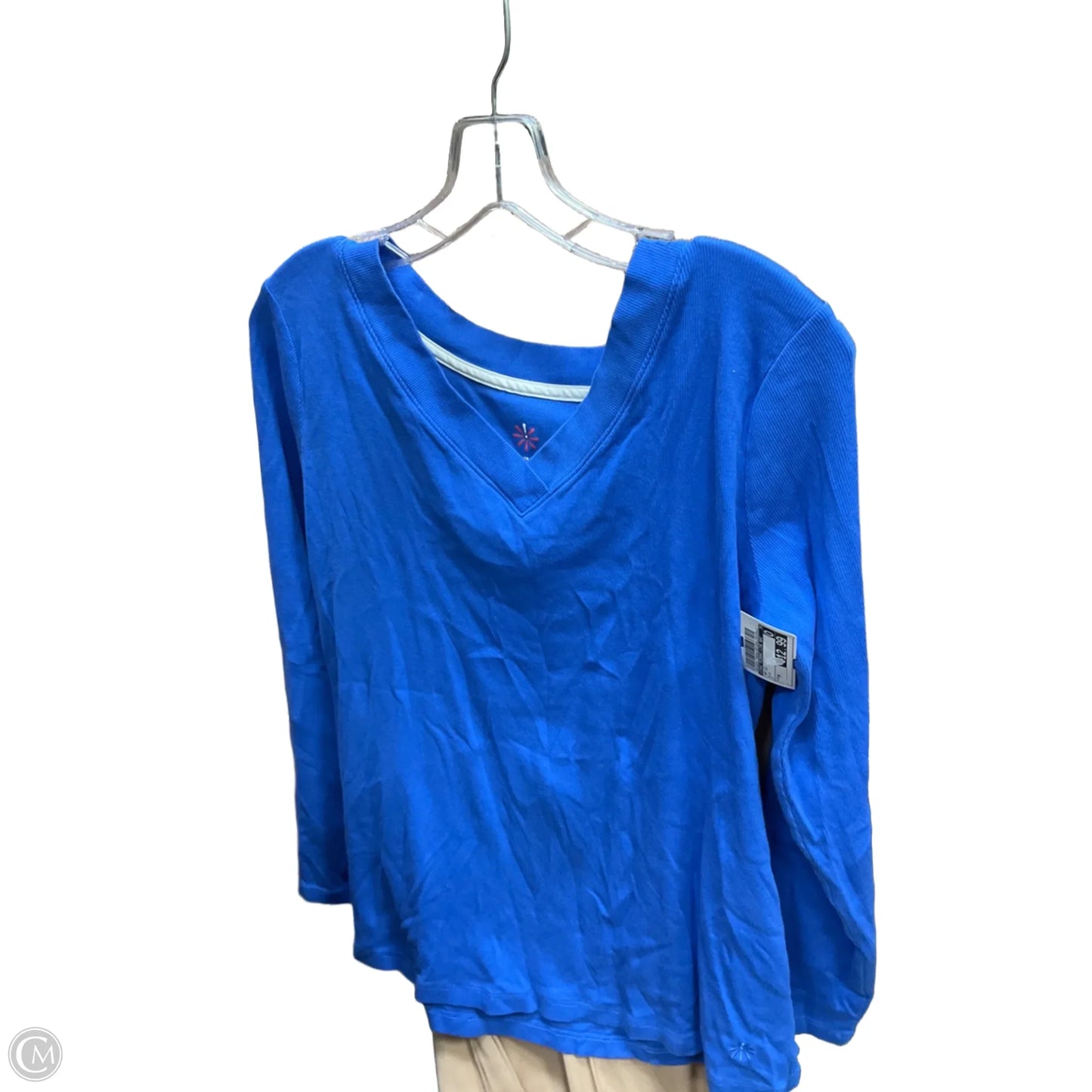 Top Long Sleeve By Isaac Mizrahi Live Qvc In Blue, Size: M