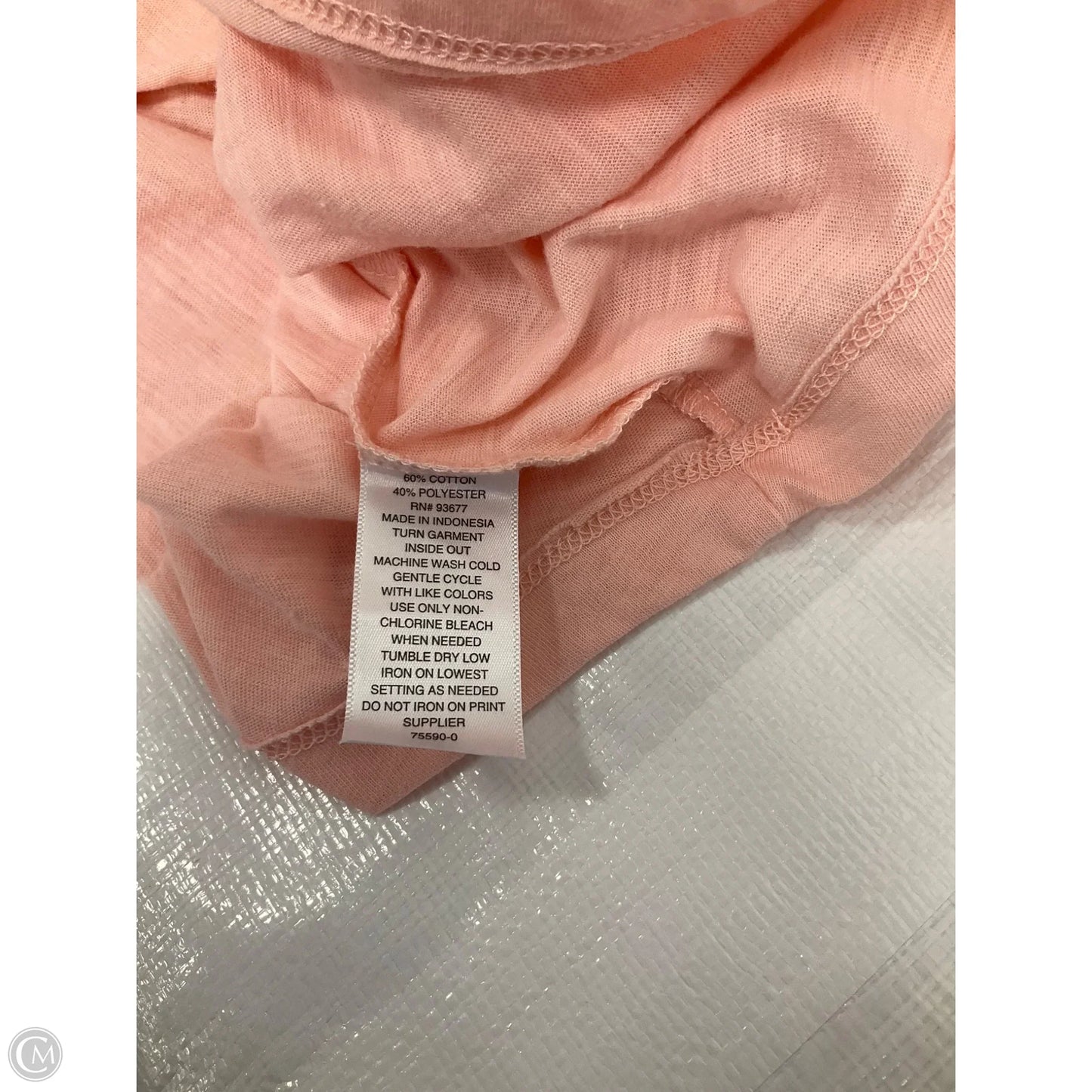 Top Short Sleeve By Ana In Peach, Size: M
