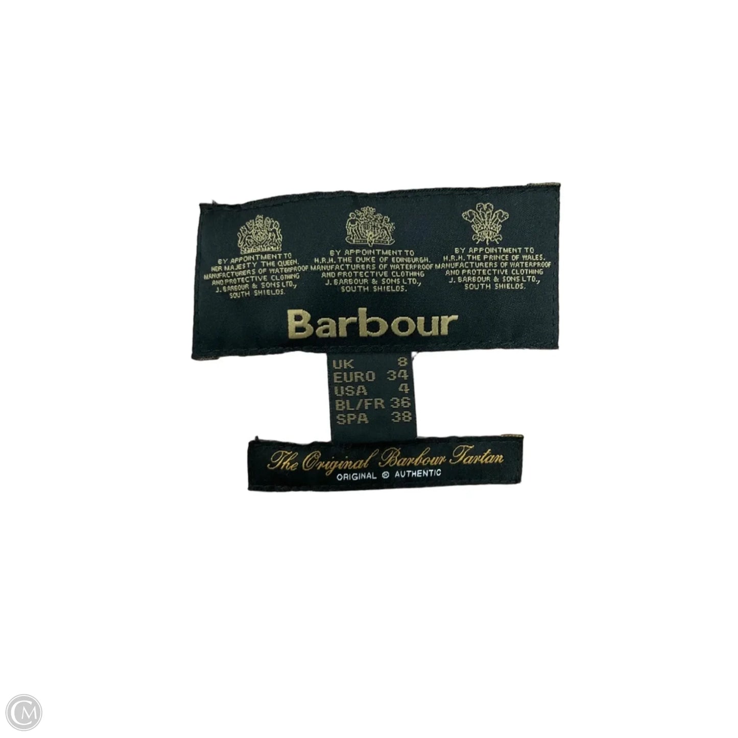 Jacket Puffer & Quilted By Barbour In Brown & Green, Size: S