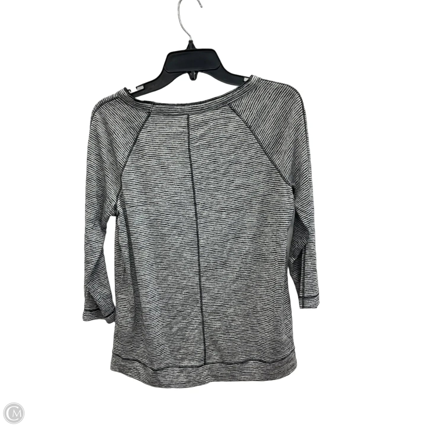 Top 3/4 Sleeve By Loft In Black & White, Size: S