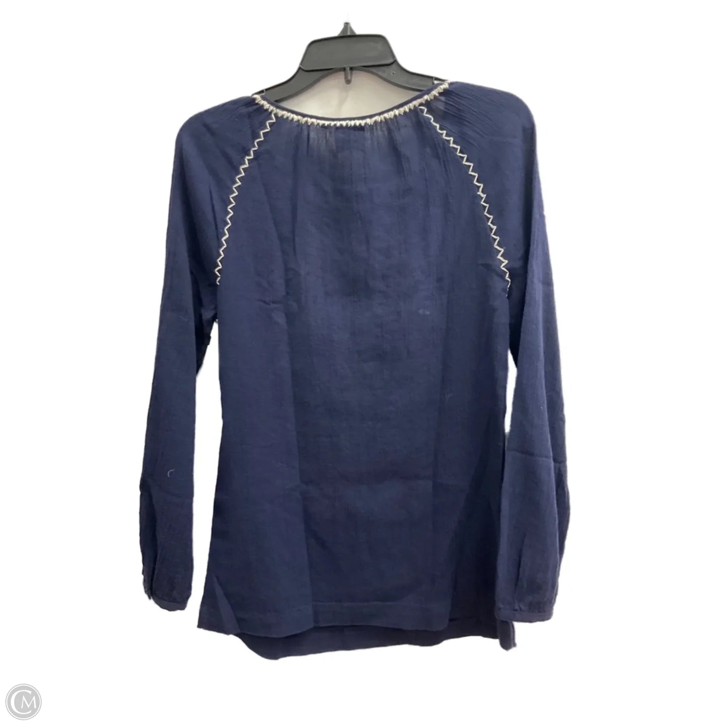 Top Long Sleeve Designer By Tory Burch In Navy, Size: Xs