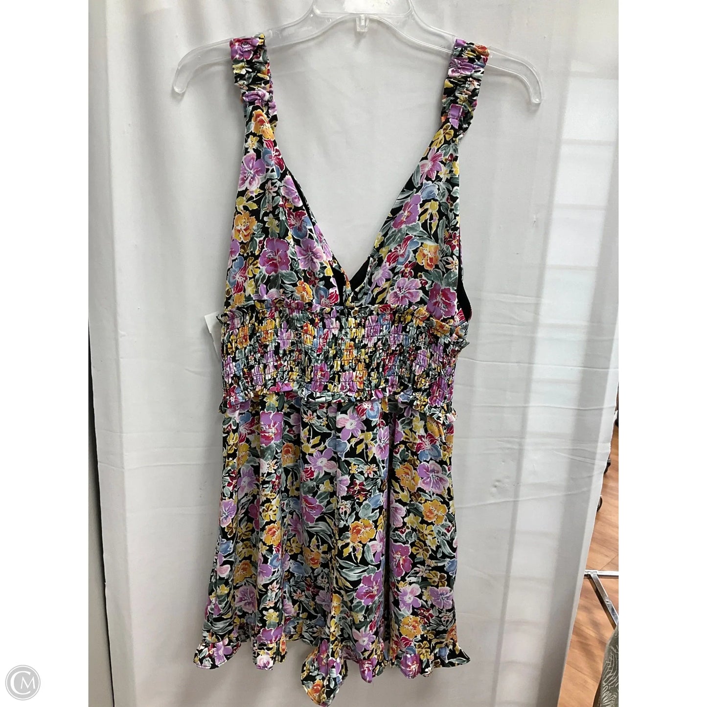Romper By Clothes Mentor In Floral Print, Size: M