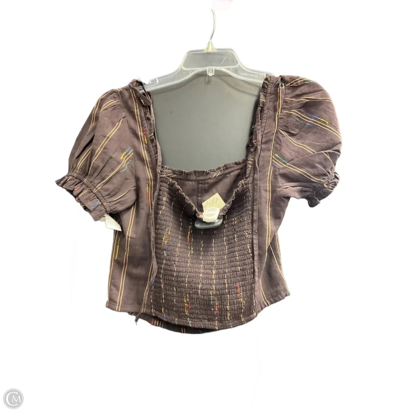 Top Short Sleeve By Free People In Brown, Size: S