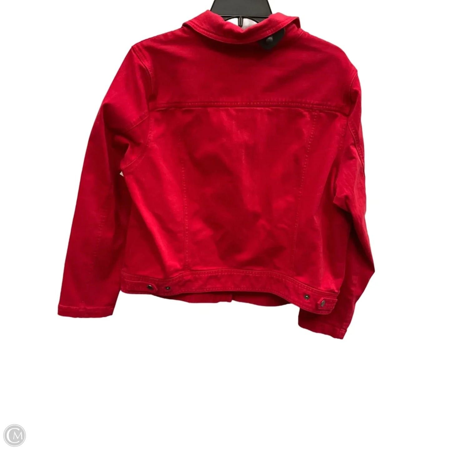 Jacket Denim By Liverpool In Red Denim, Size: Xl