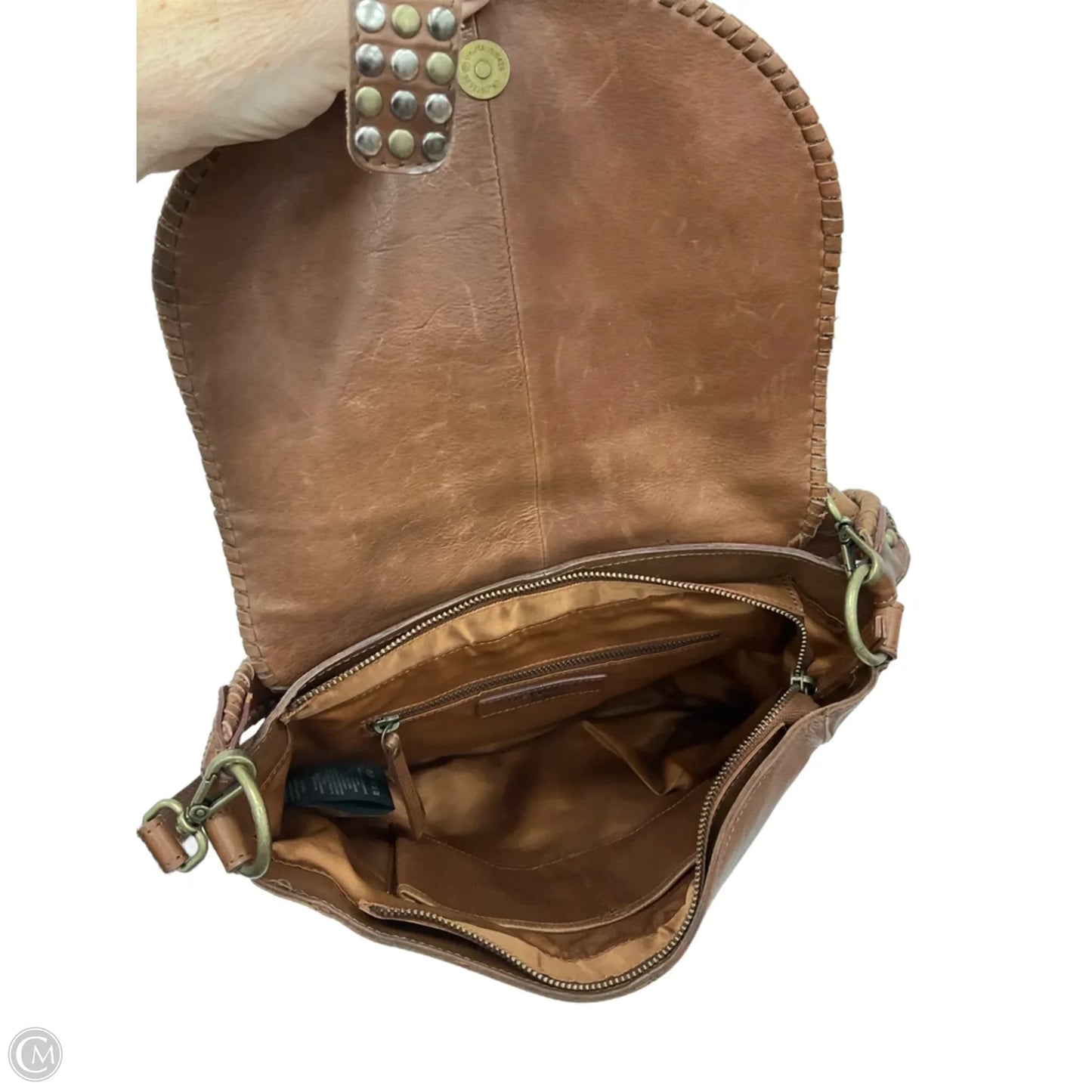 Crossbody Leather By Clothes Mentor, Size: Large