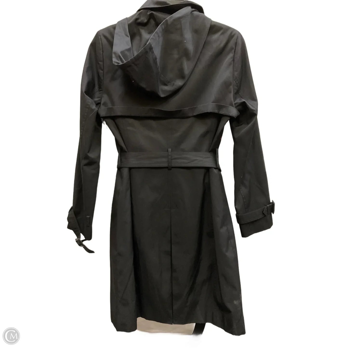Coat Raincoat By Calvin Klein In Black, Size: Xs