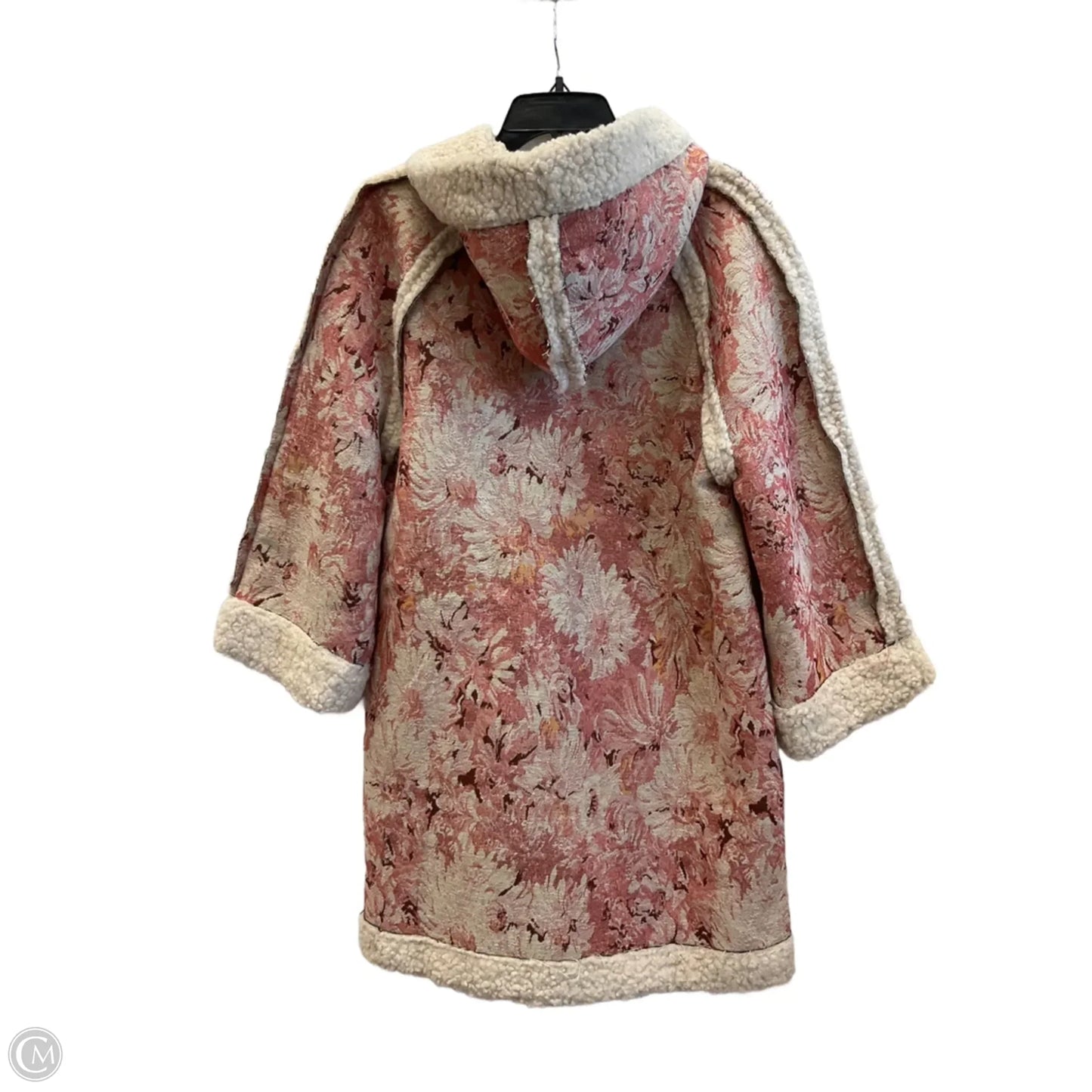 Coat Faux Fur & Sherpa By Mystree In Floral Print, Size: M