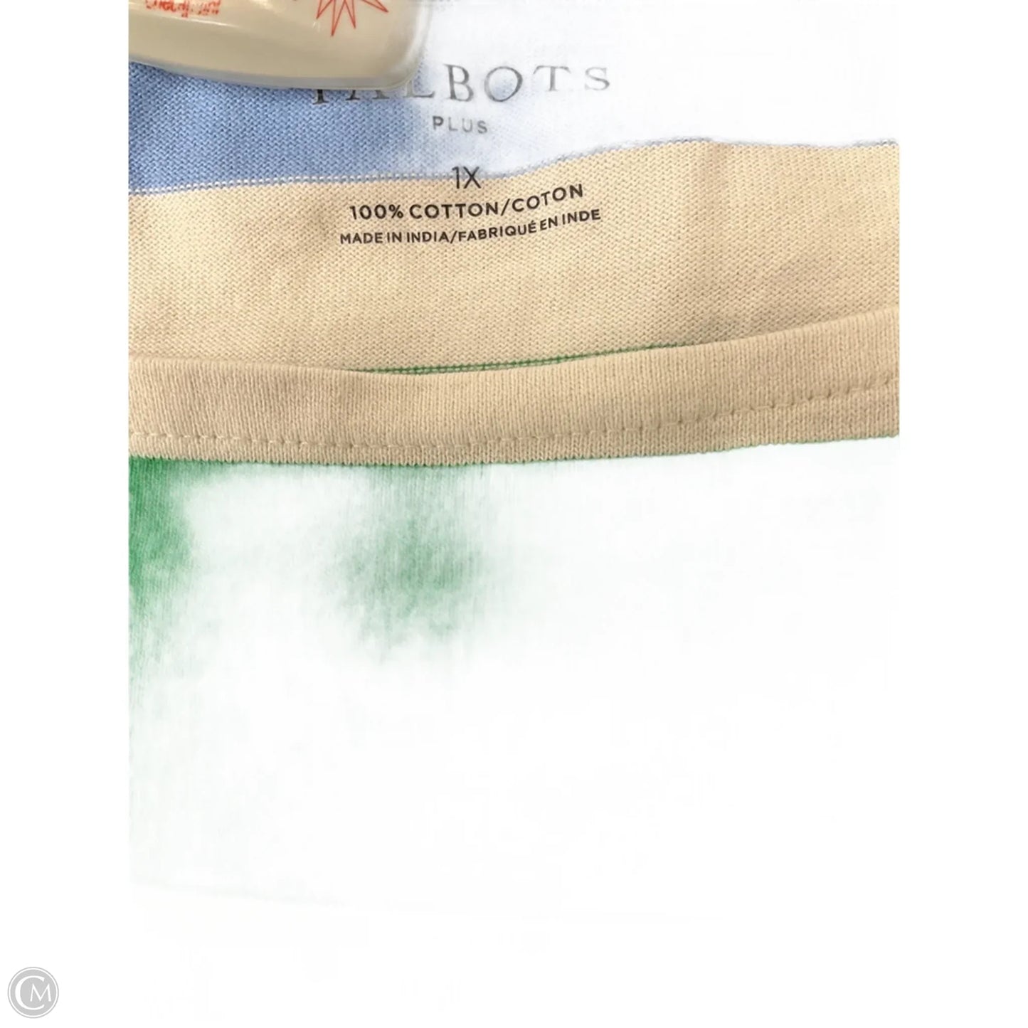Top Long Sleeve By Talbots In Blue & Green, Size: 1x