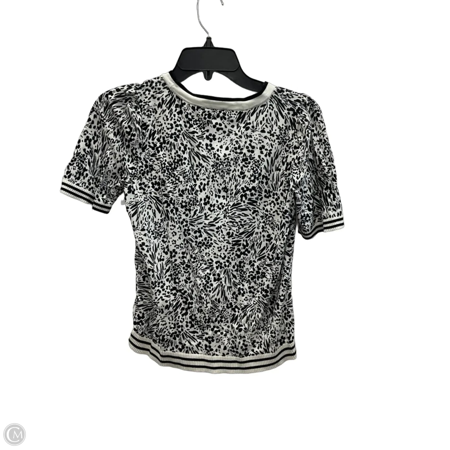 Top Short Sleeve By Talbots In Black & White, Size: S