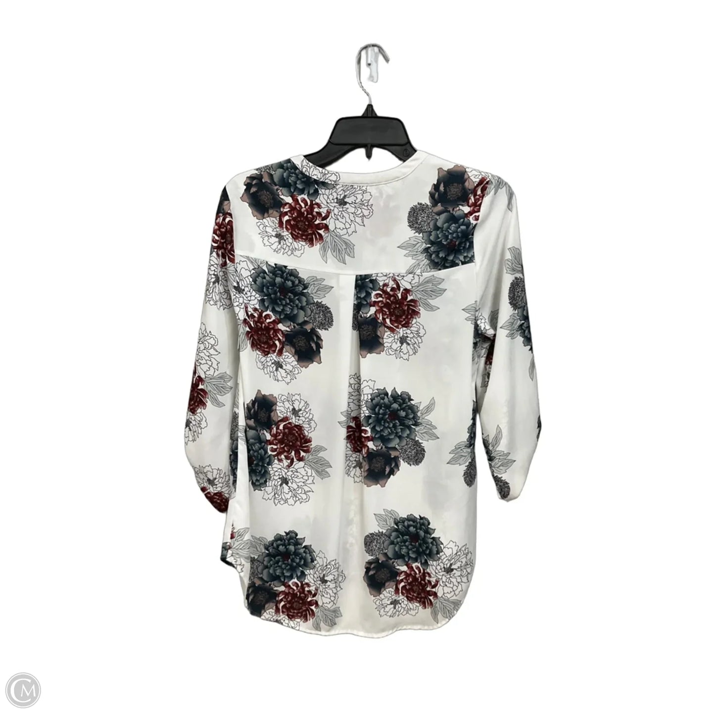 Blouse Long Sleeve By Daniel Rainn In Floral Print, Size: M
