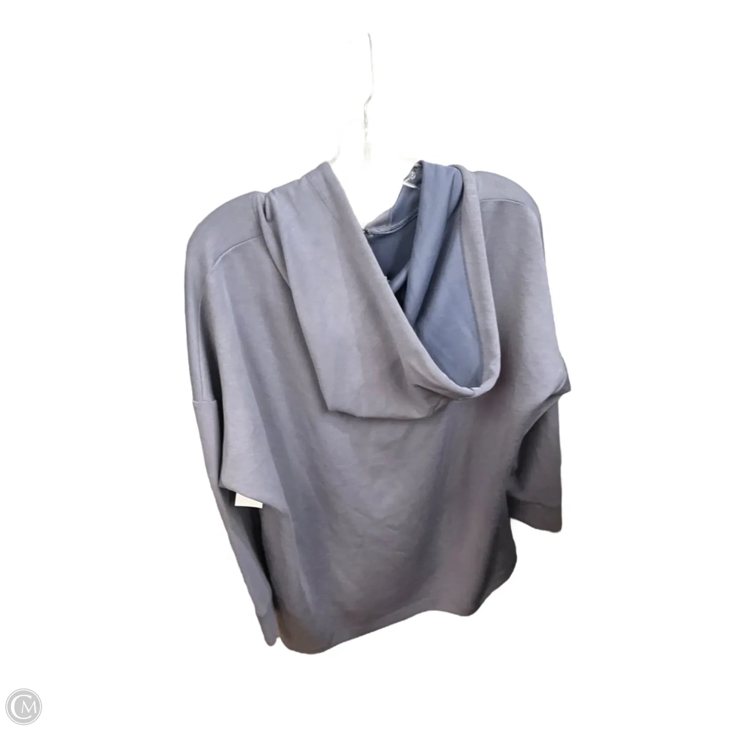 Athletic Top Long Sleeve Hoodie By Cable And Gauge In Blue, Size: 1x