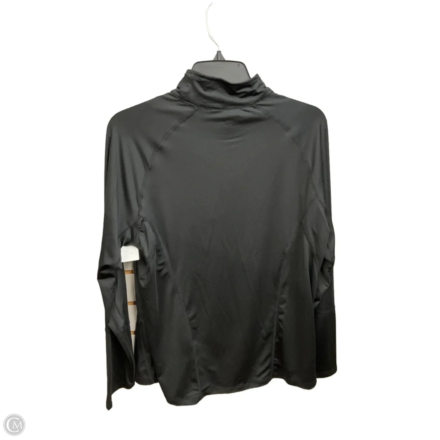 Athletic Top Long Sleeve Collar By Clothes Mentor In Black, Size: M