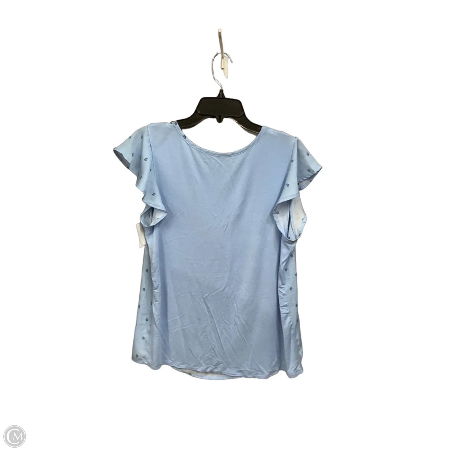 Top Short Sleeve By Papermoon In Blue, Size: L