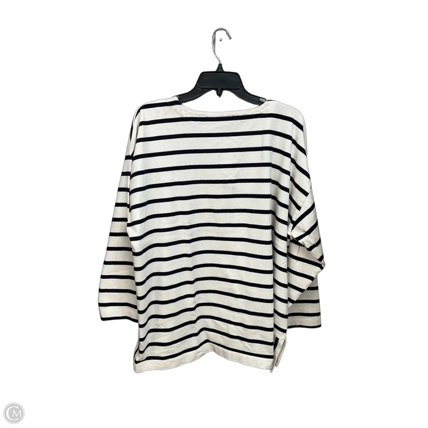 Top 3/4 Sleeve By Talbots In Striped Pattern, Size: 3x