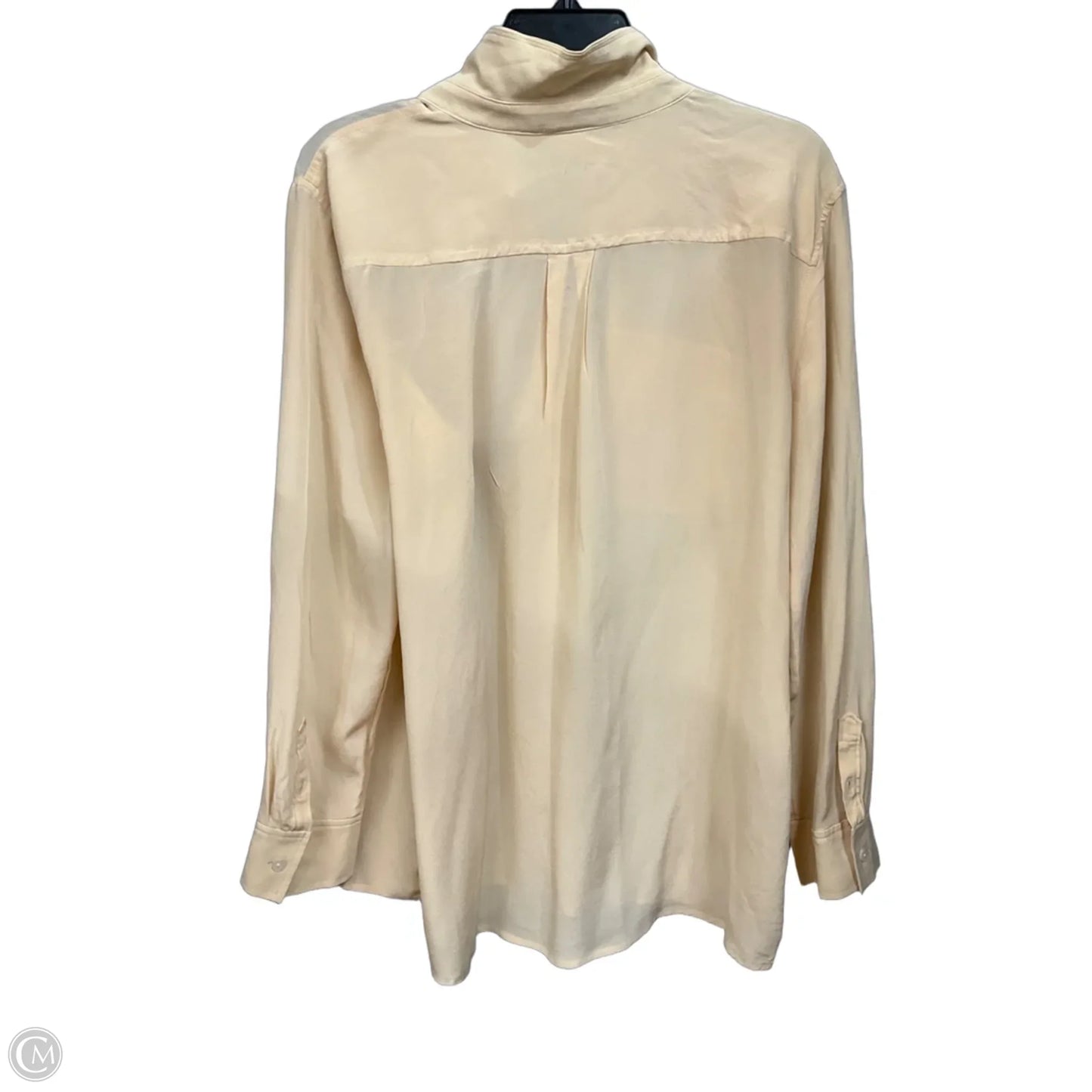 Blouse Long Sleeve By Spartina In Tan, Size: L