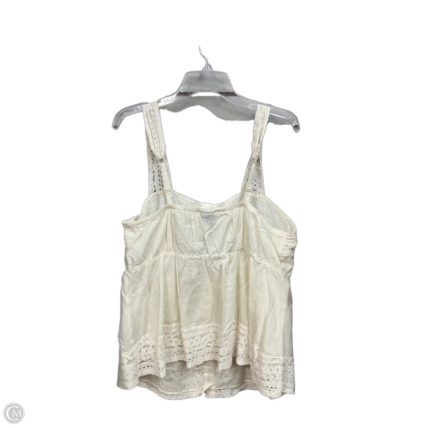 Top Sleeveless By Torrid In Cream, Size: Xl