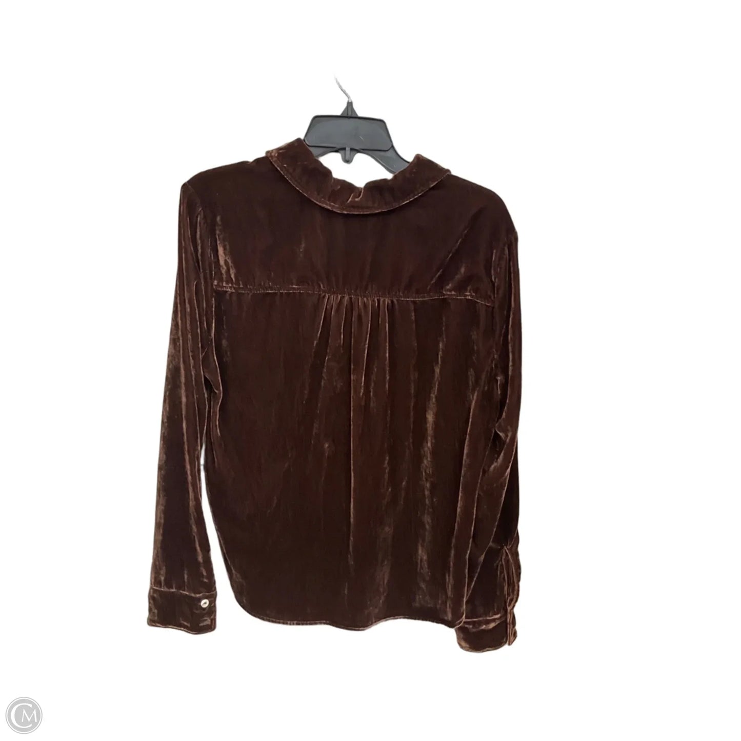 Top Long Sleeve By Evereve In Brown, Size: M