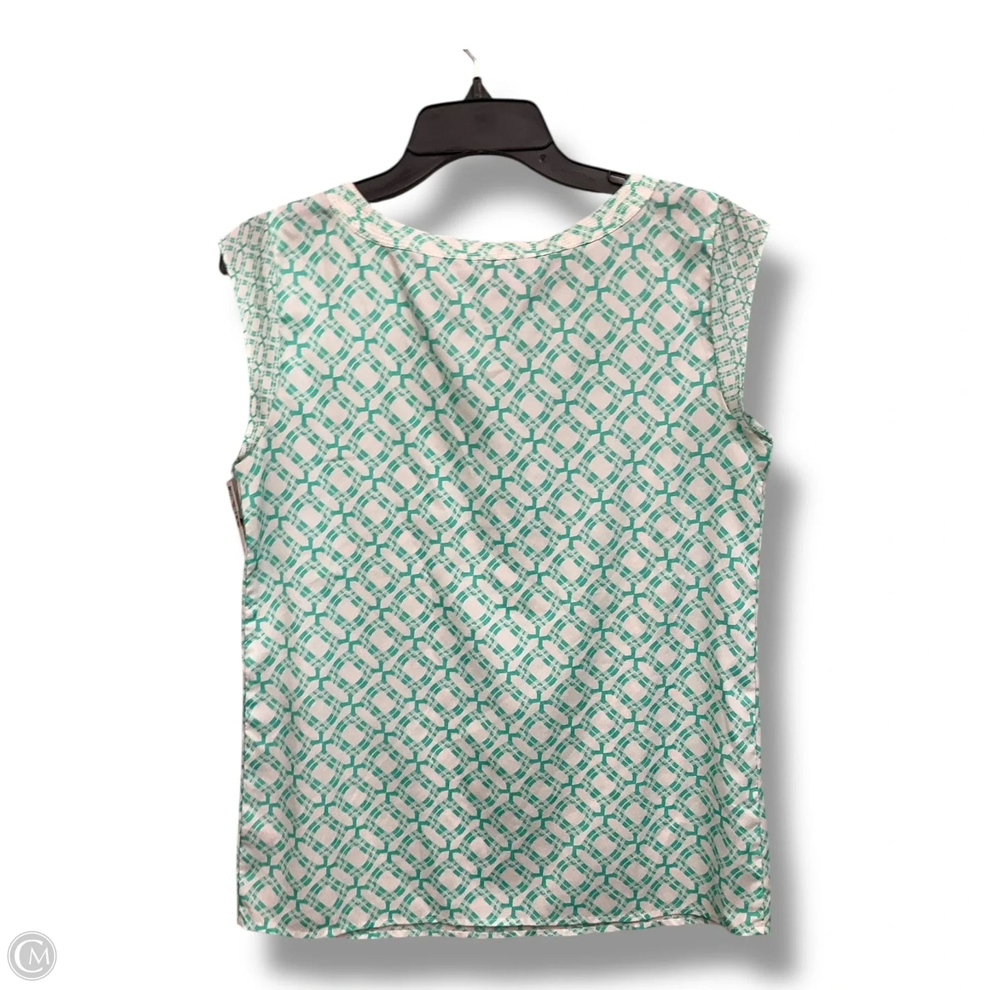 Top Sleeveless By Limited In Green & White, Size: S
