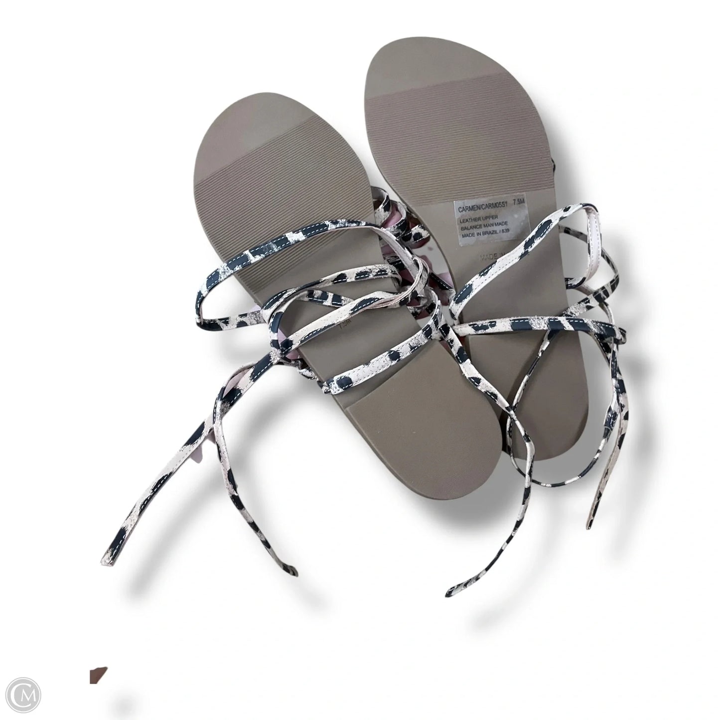 Sandals Flats By Steve Madden In Animal Print, Size: 7.5